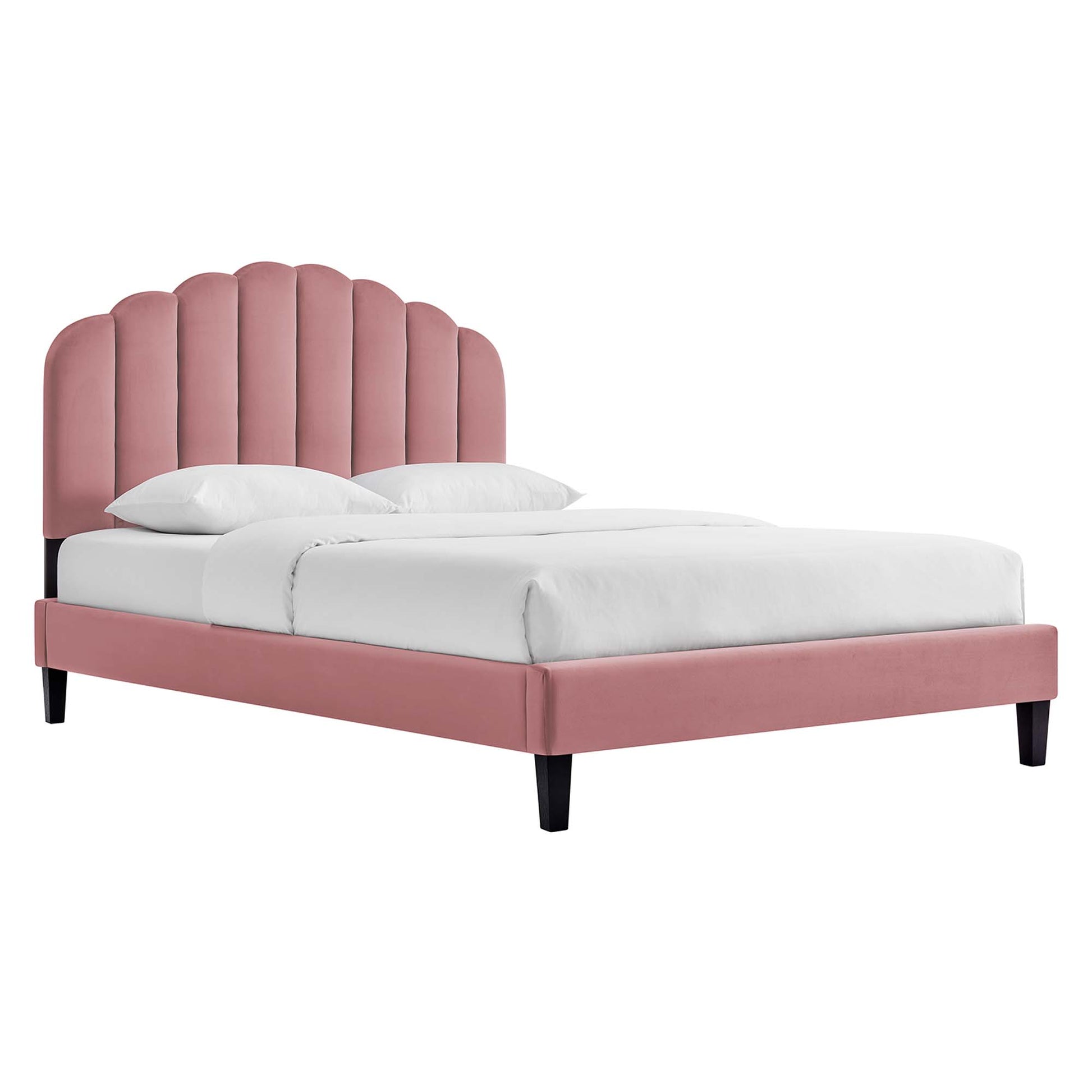 Daisy Performance Velvet Queen Platform Bed by Modway - Best Buy Furniture
