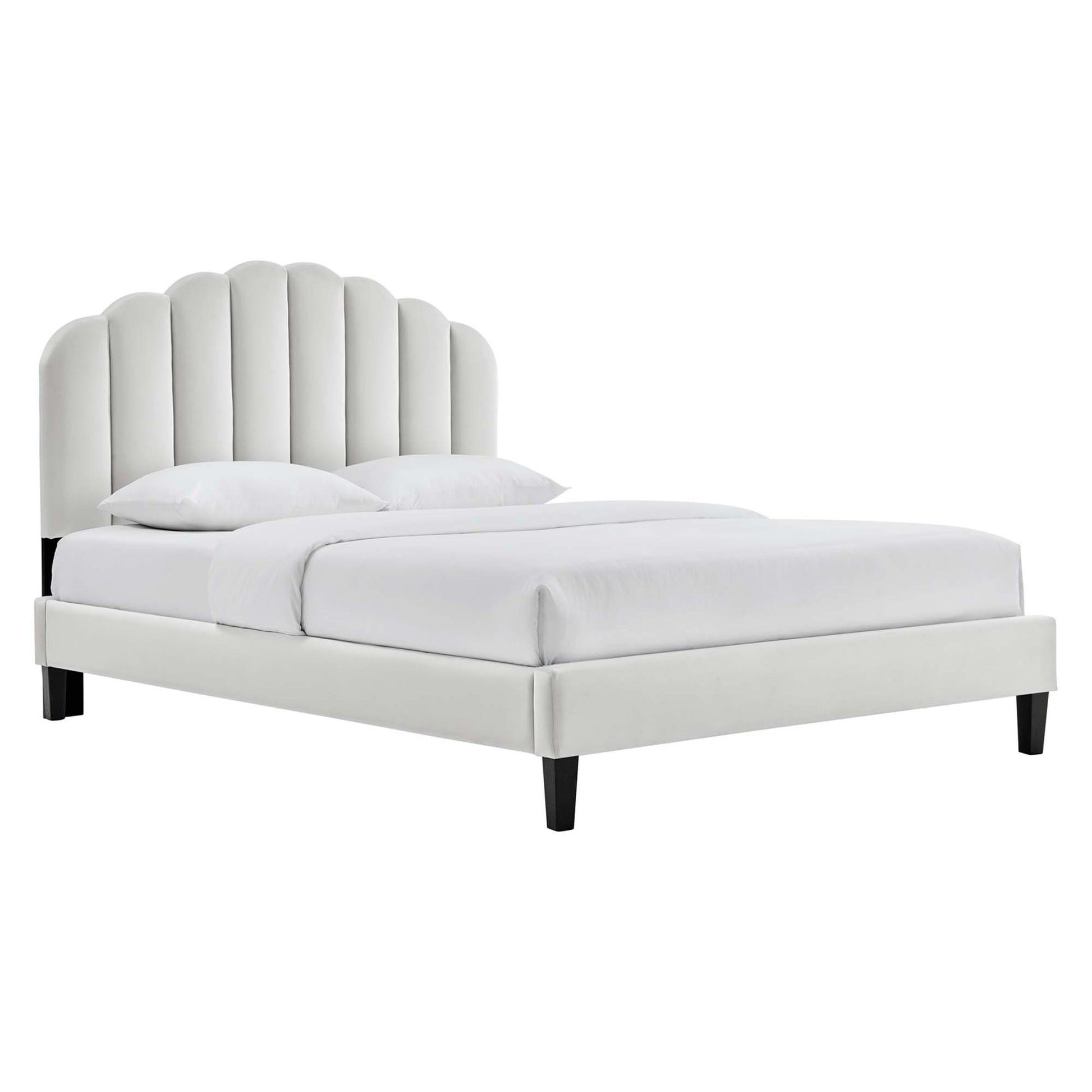 Daisy Performance Velvet Queen Platform Bed by Modway - Best Buy Furniture