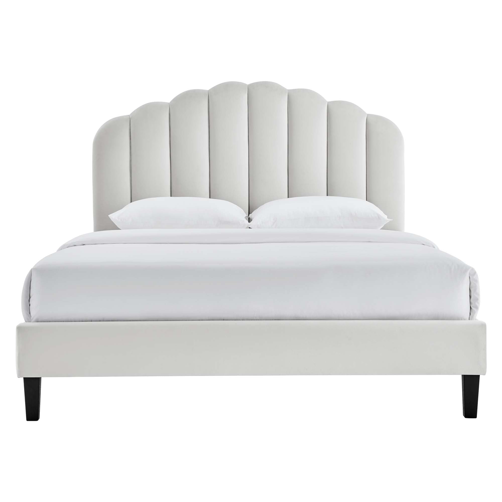 Daisy Performance Velvet Queen Platform Bed by Modway - Best Buy Furniture