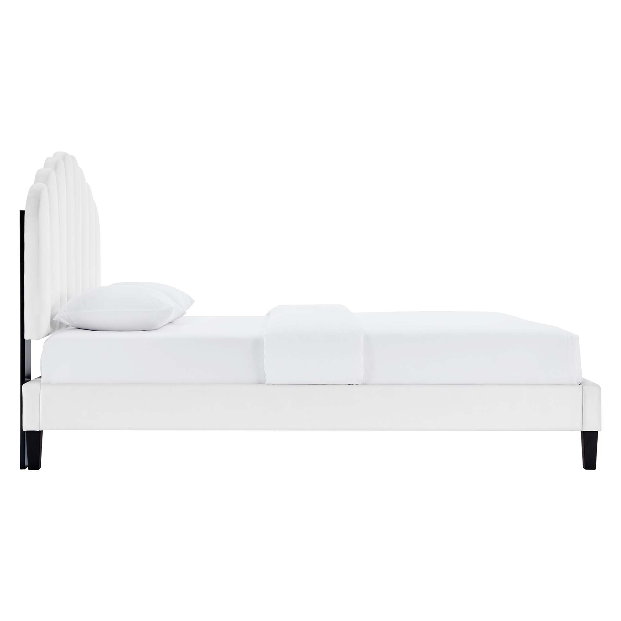Daisy Performance Velvet Queen Platform Bed by Modway - Best Buy Furniture