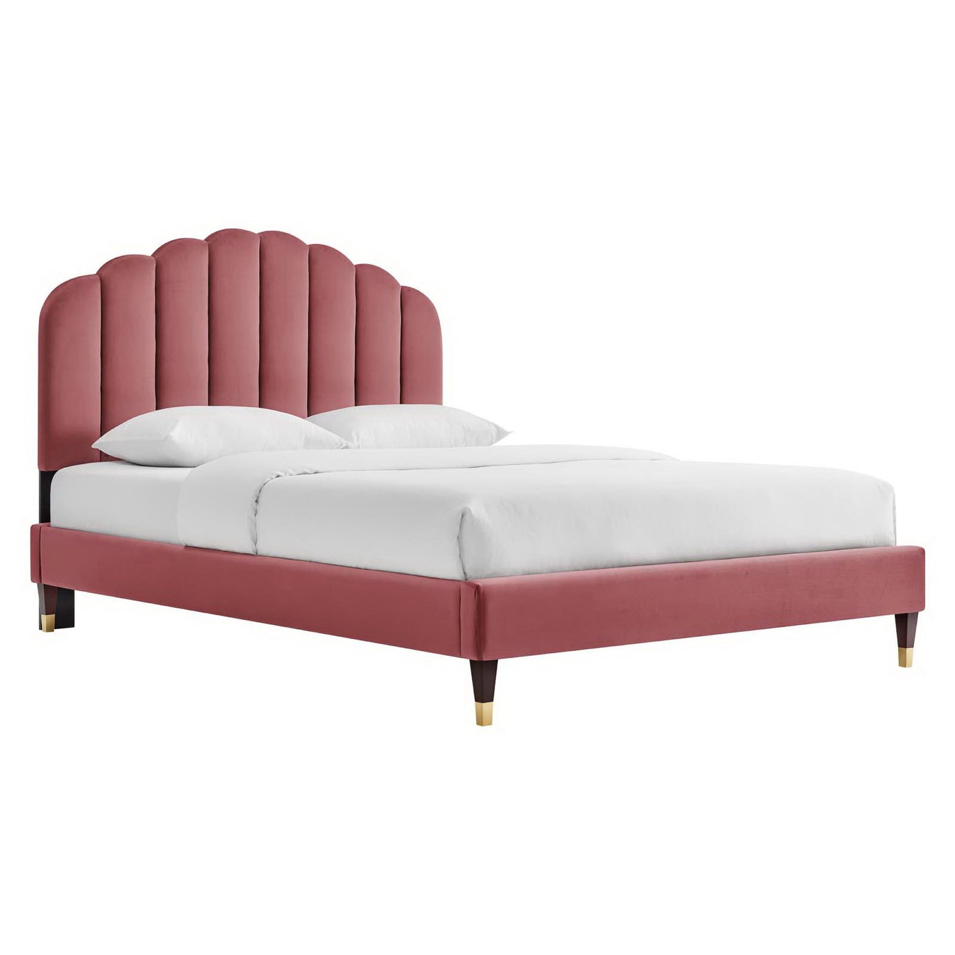Daisy Performance Velvet Queen Platform Bed by Modway - Best Buy Furniture