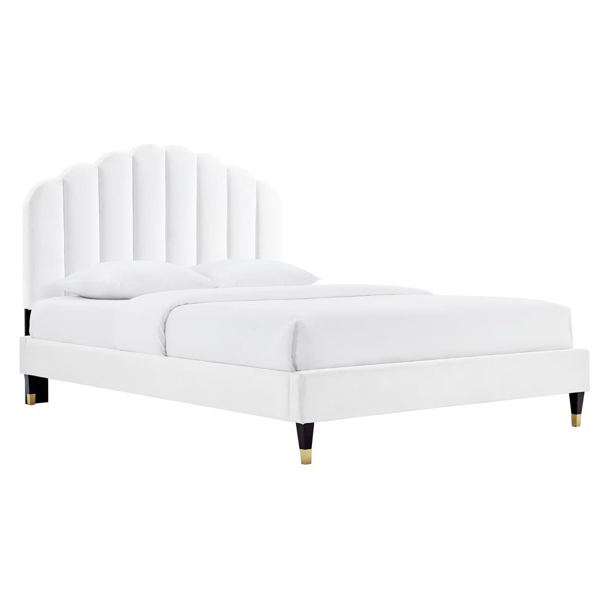 Daisy Performance Velvet Queen Platform Bed by Modway - Best Buy Furniture