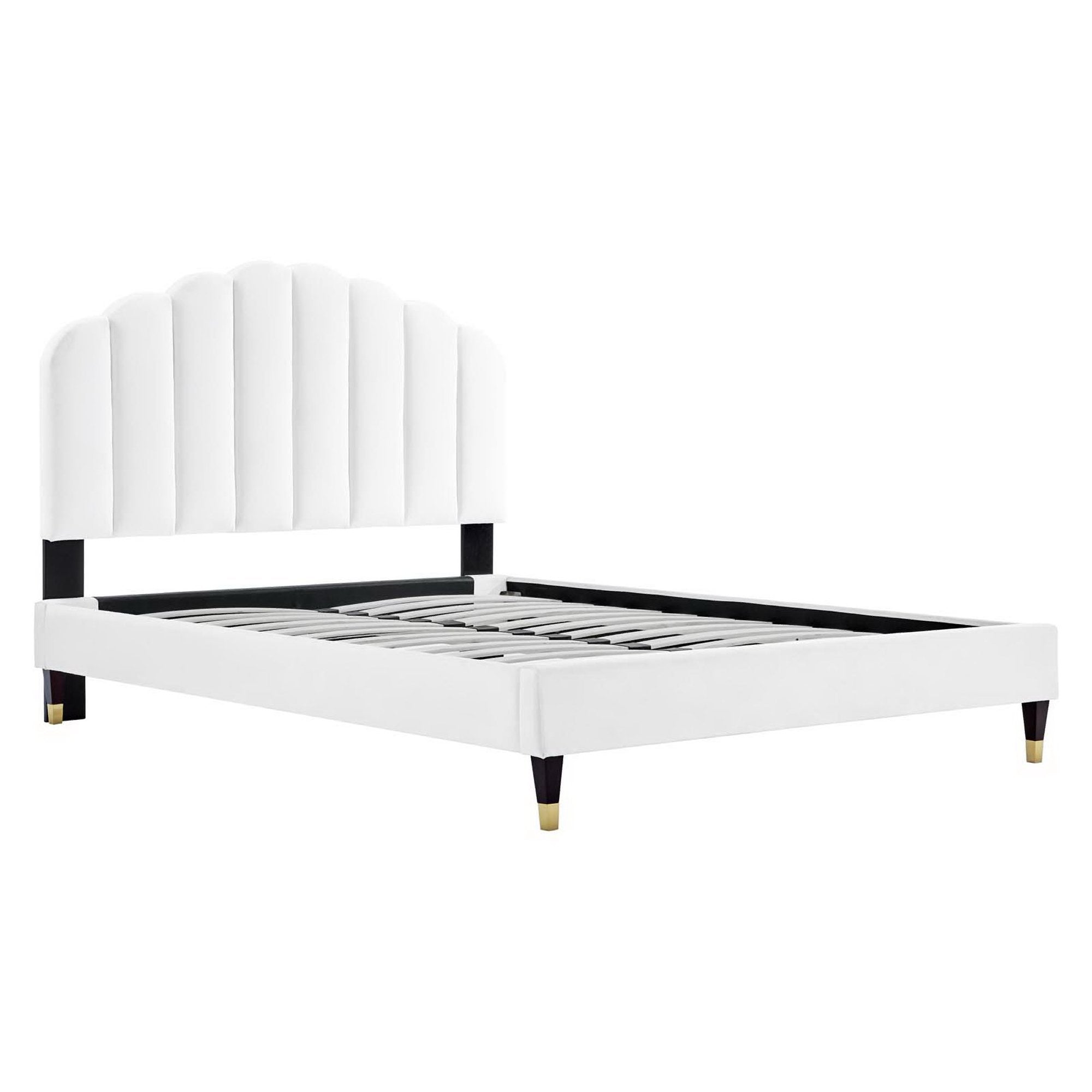 Daisy Performance Velvet Queen Platform Bed by Modway - Best Buy Furniture