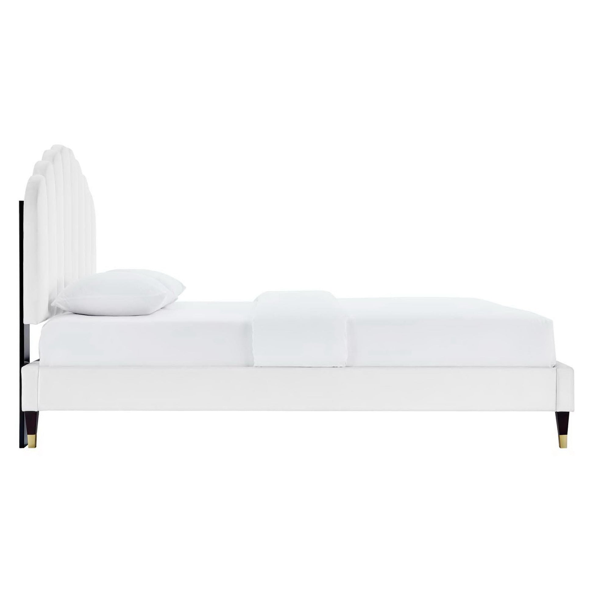 Daisy Performance Velvet Queen Platform Bed by Modway - Best Buy Furniture