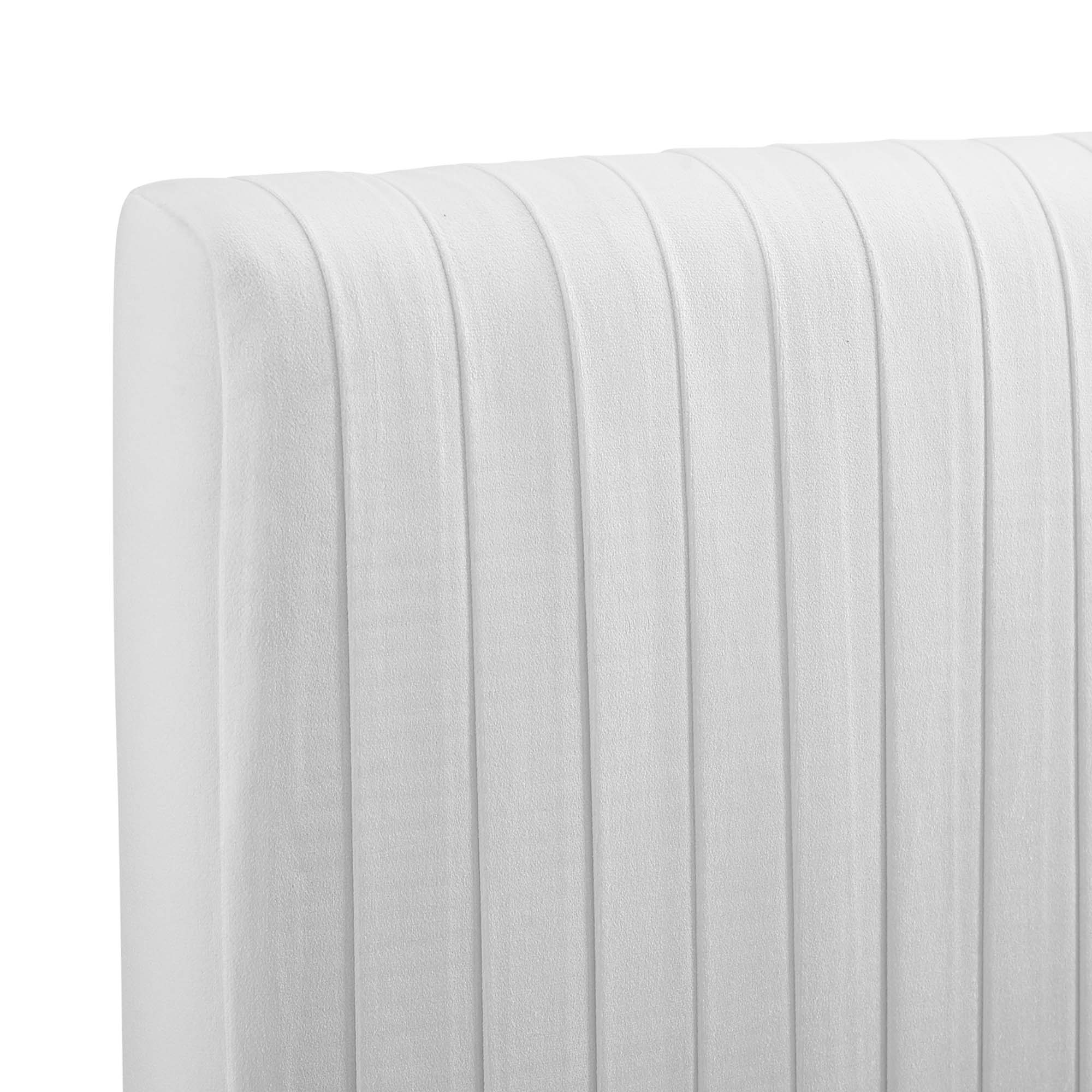 Eloise Channel Tufted Performance Velvet Full/Queen Headboard by Modway - Best Buy Furniture