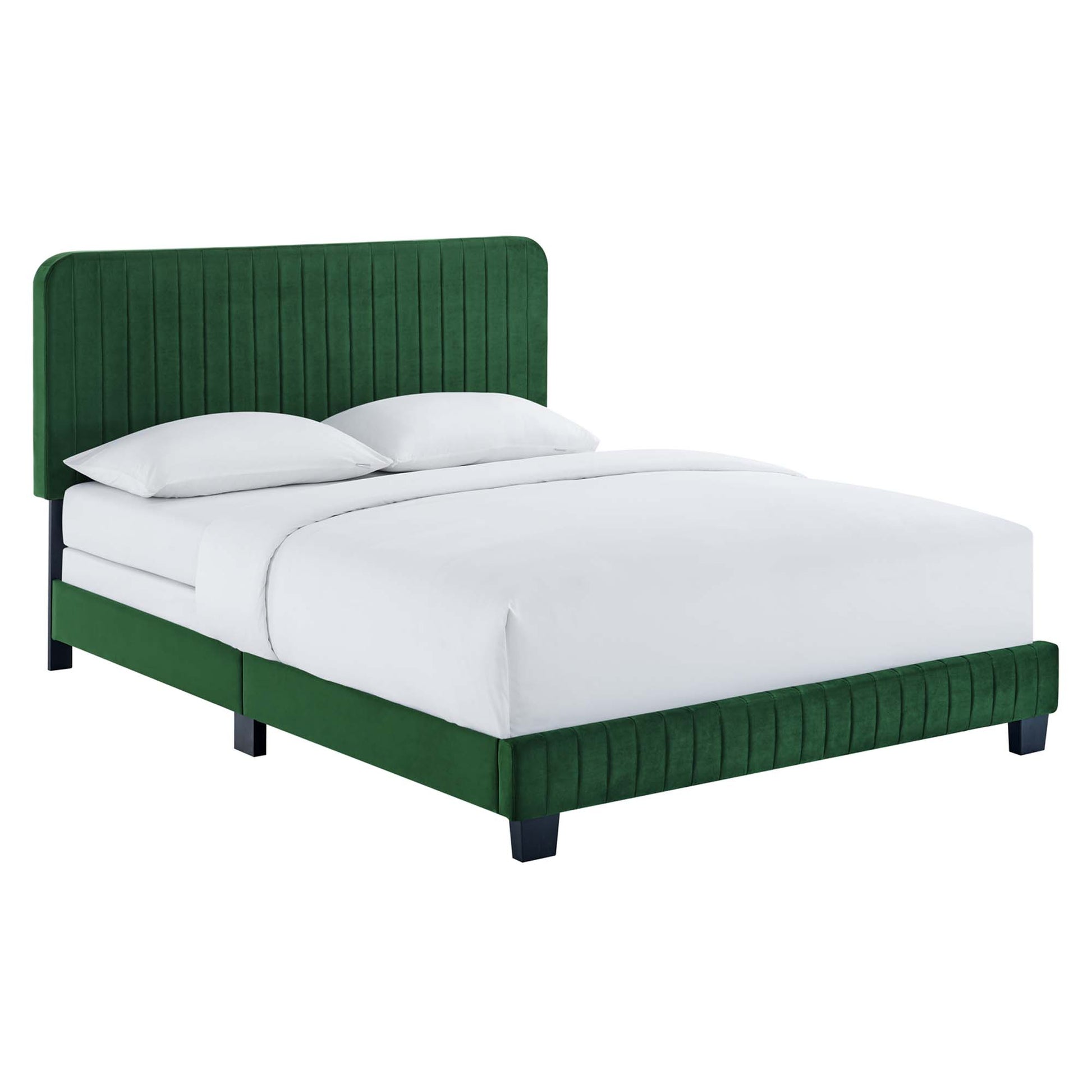 Celine Channel Tufted Performance Velvet Queen Bed by Modway - Best Buy Furniture