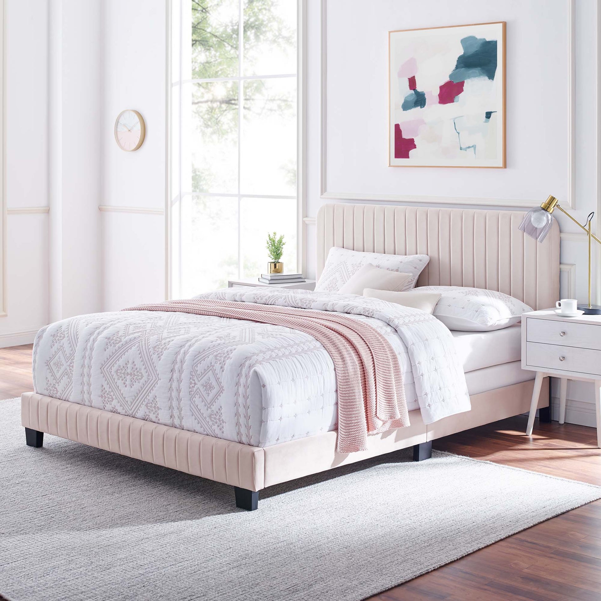Celine Channel Tufted Performance Velvet Queen Bed by Modway - Best Buy Furniture