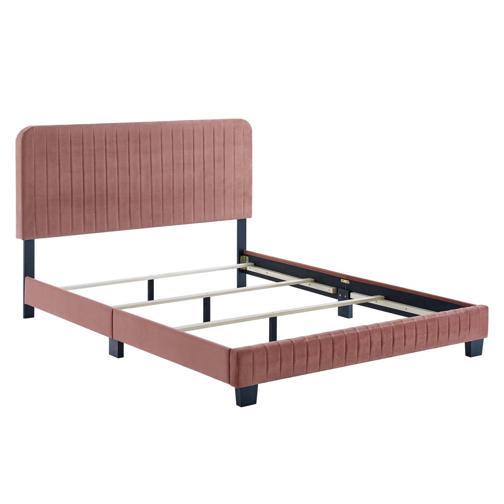 Celine Channel Tufted Performance Velvet Twin Bed by Modway - Best Buy Furniture