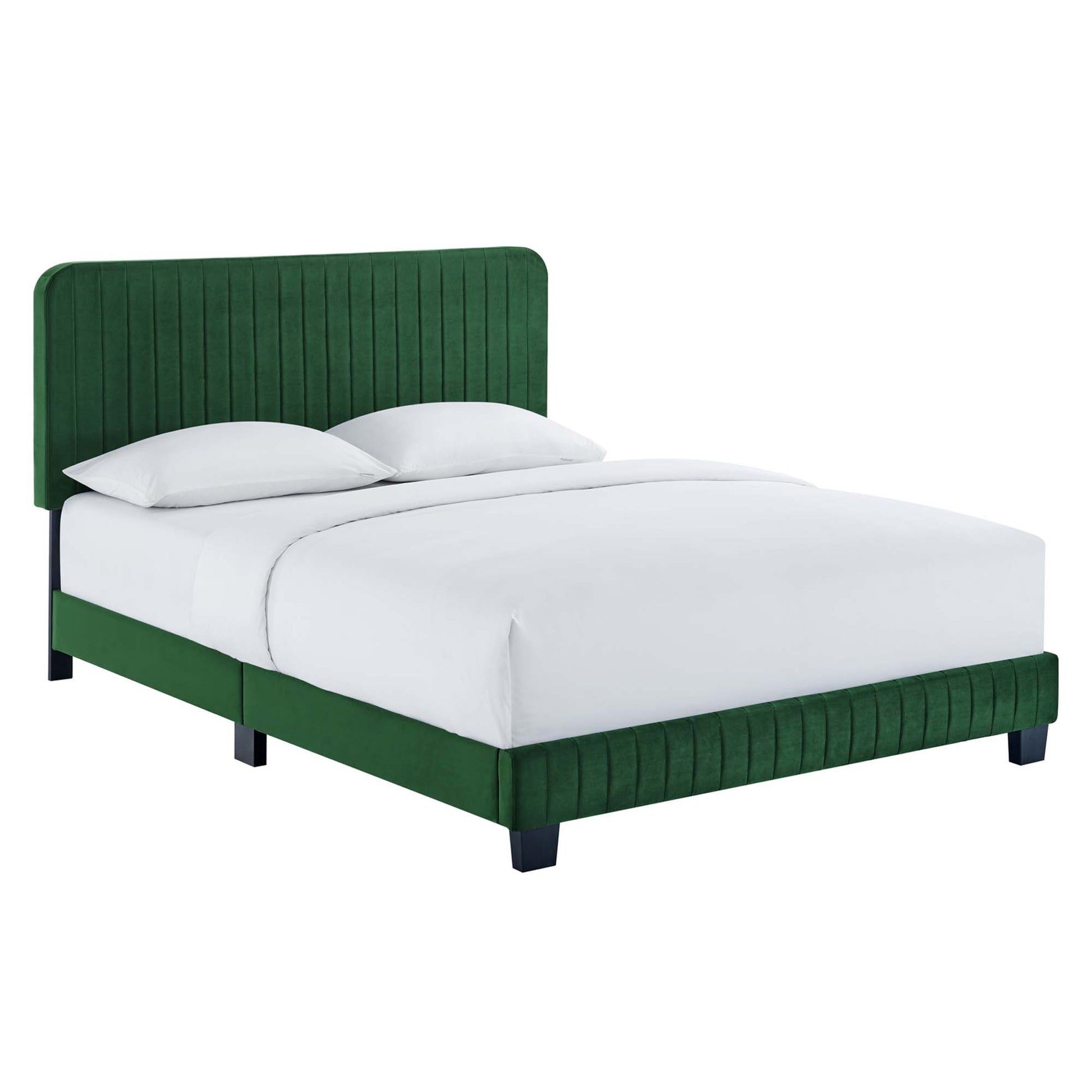 Celine Channel Tufted Performance Velvet King Platform Bed by Modway - Best Buy Furniture