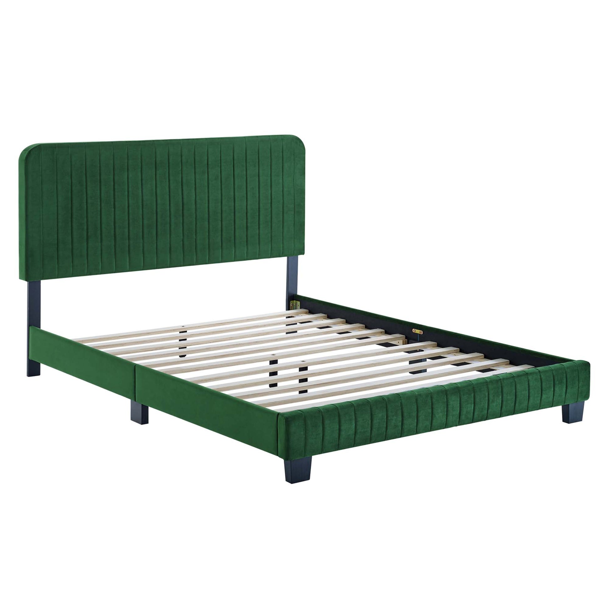 Celine Channel Tufted Performance Velvet King Platform Bed by Modway - Best Buy Furniture