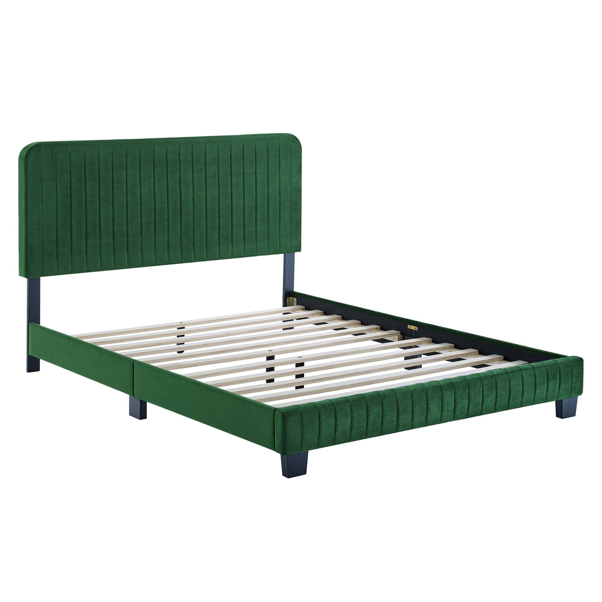 Celine Channel Tufted Performance Velvet King Platform Bed by Modway - Best Buy Furniture