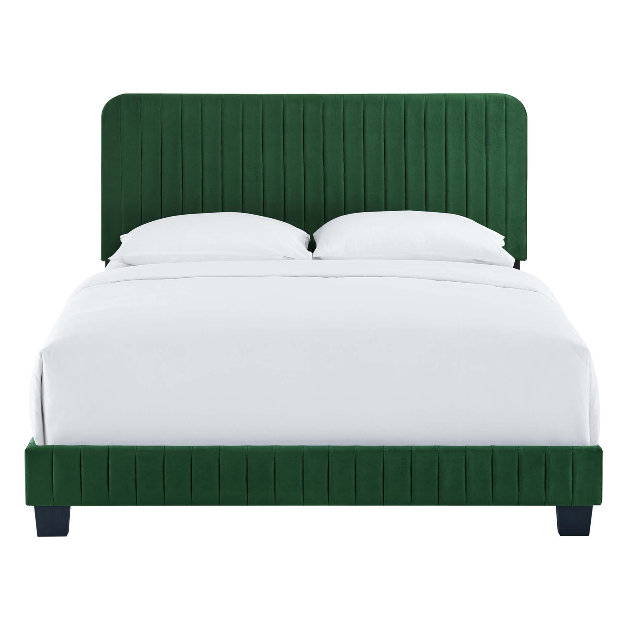 Celine Channel Tufted Performance Velvet King Platform Bed by Modway - Best Buy Furniture