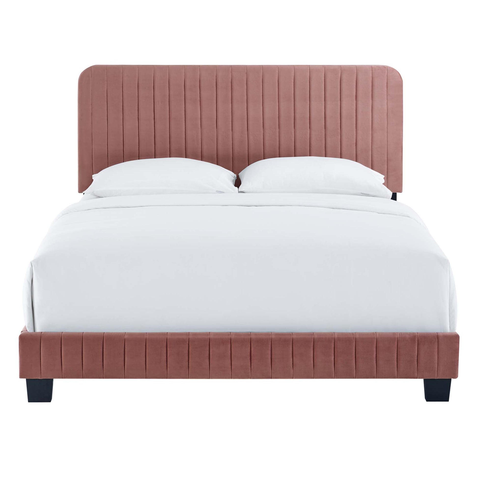 Celine Channel Tufted Performance Velvet Queen Platform Bed by Modway - Best Buy Furniture