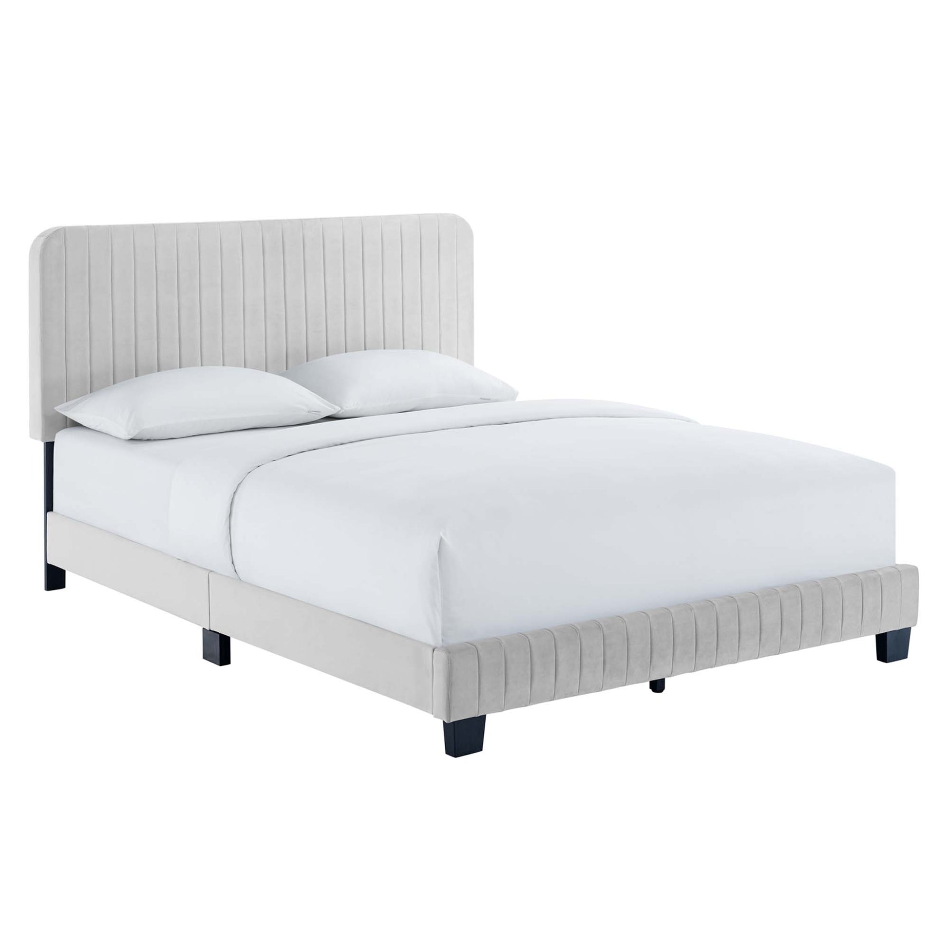 Celine Channel Tufted Performance Velvet Queen Platform Bed by Modway - Best Buy Furniture