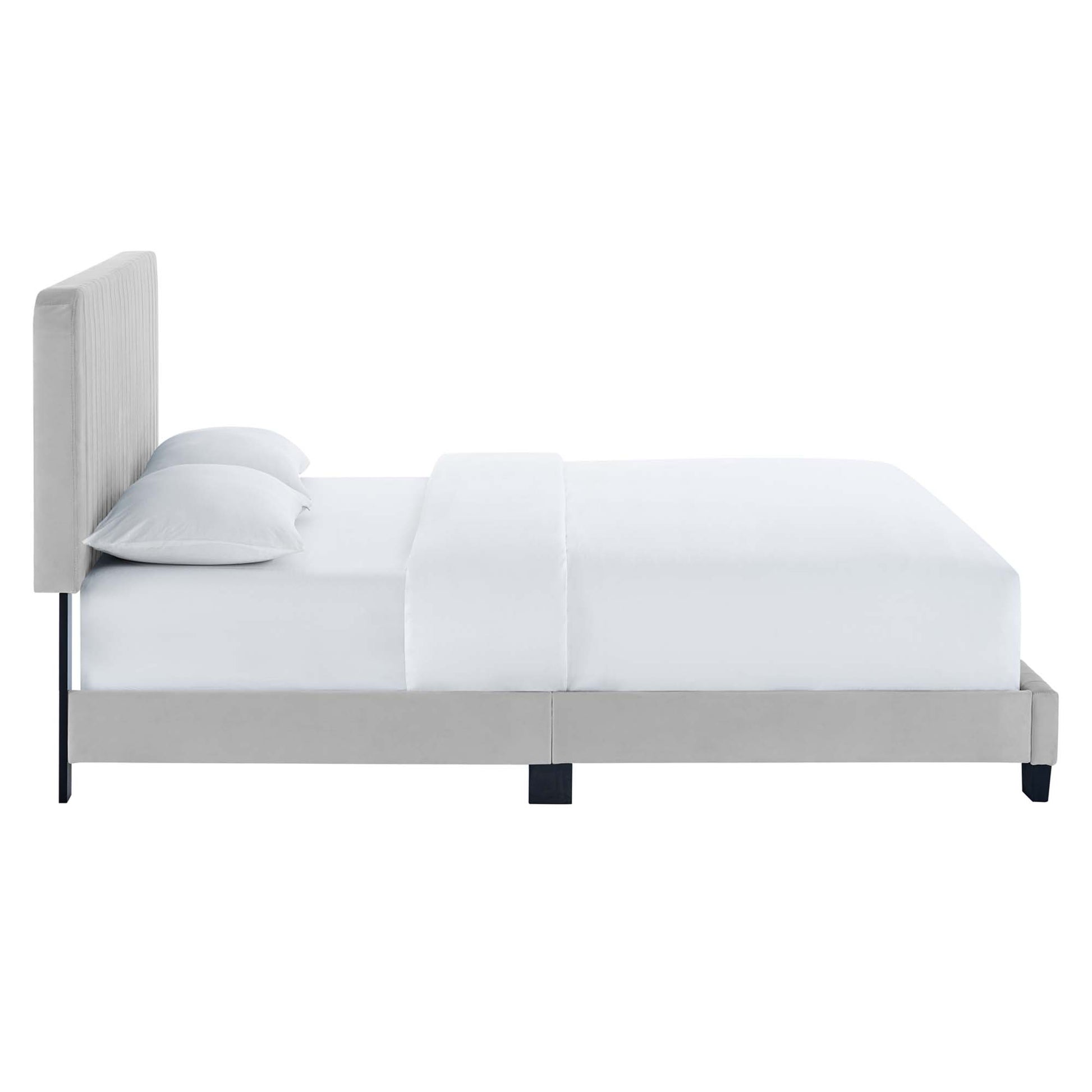 Celine Channel Tufted Performance Velvet Queen Platform Bed by Modway - Best Buy Furniture