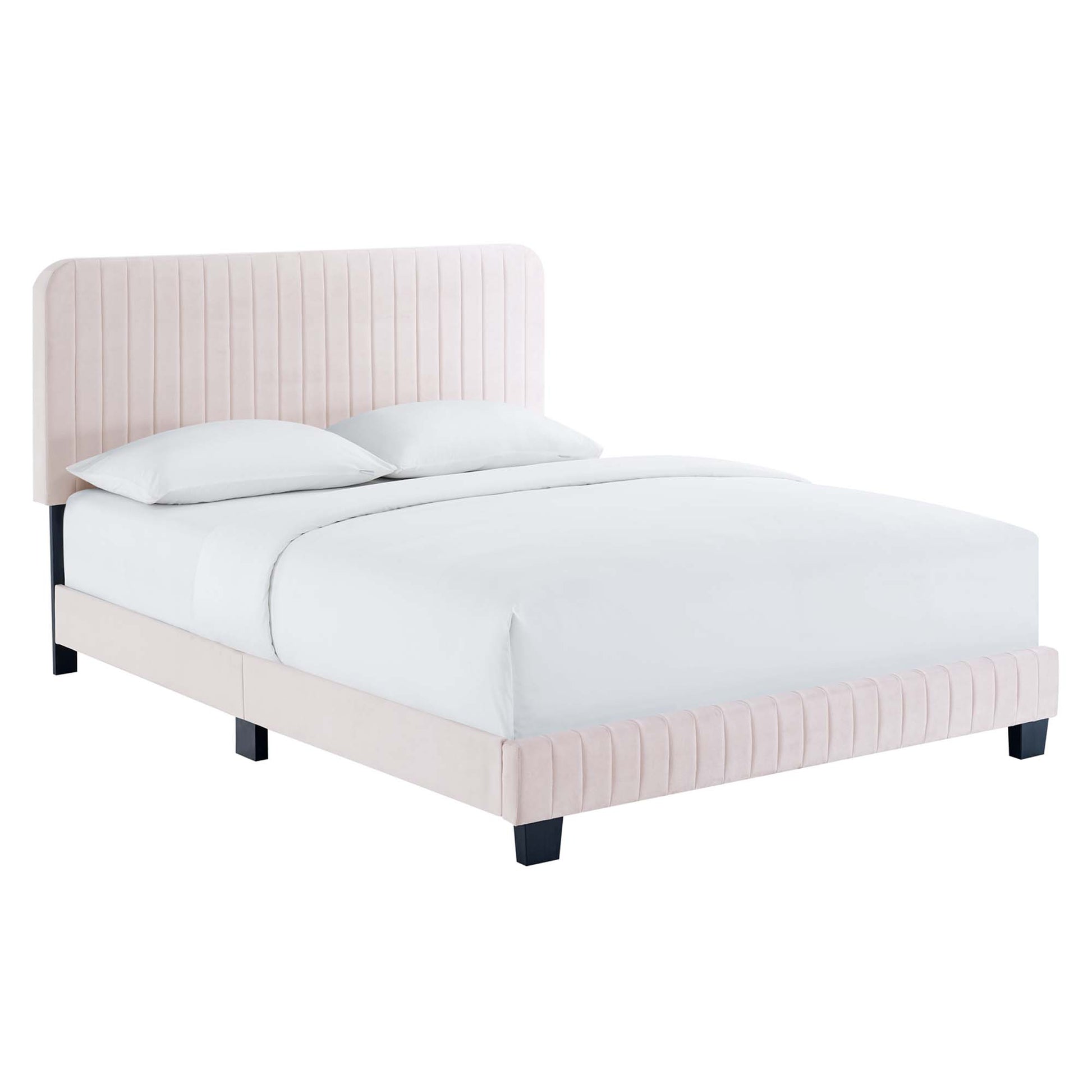 Celine Channel Tufted Performance Velvet Queen Platform Bed by Modway - Best Buy Furniture
