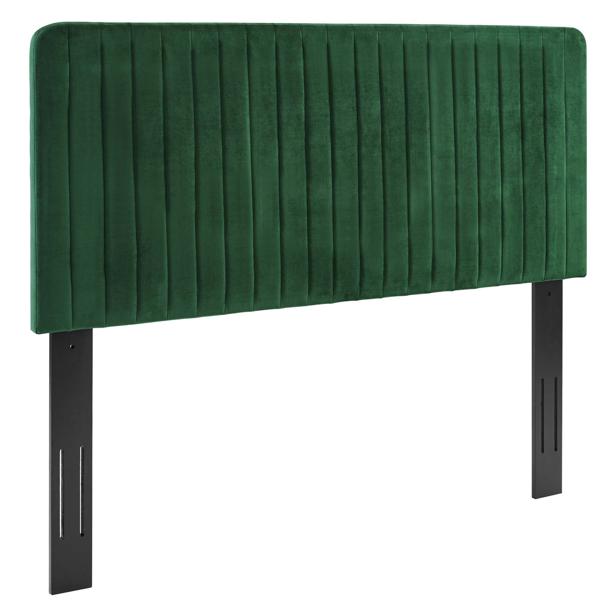 Milenna Channel Tufted Performance Velvet Full/Queen Headboard by Modway - Best Buy Furniture