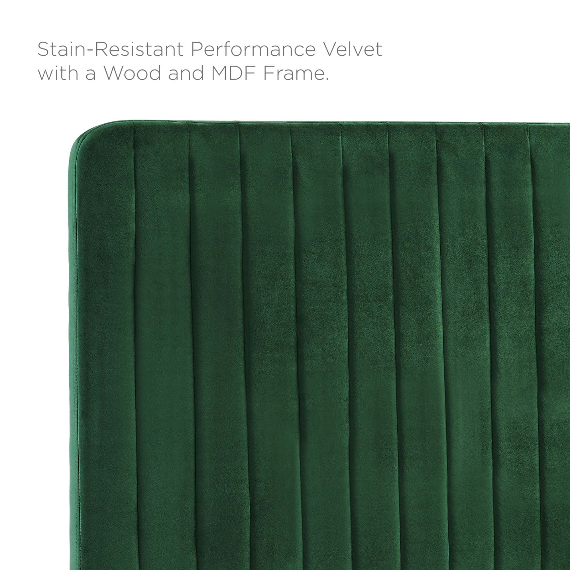 Milenna Channel Tufted Performance Velvet Full/Queen Headboard by Modway - Best Buy Furniture
