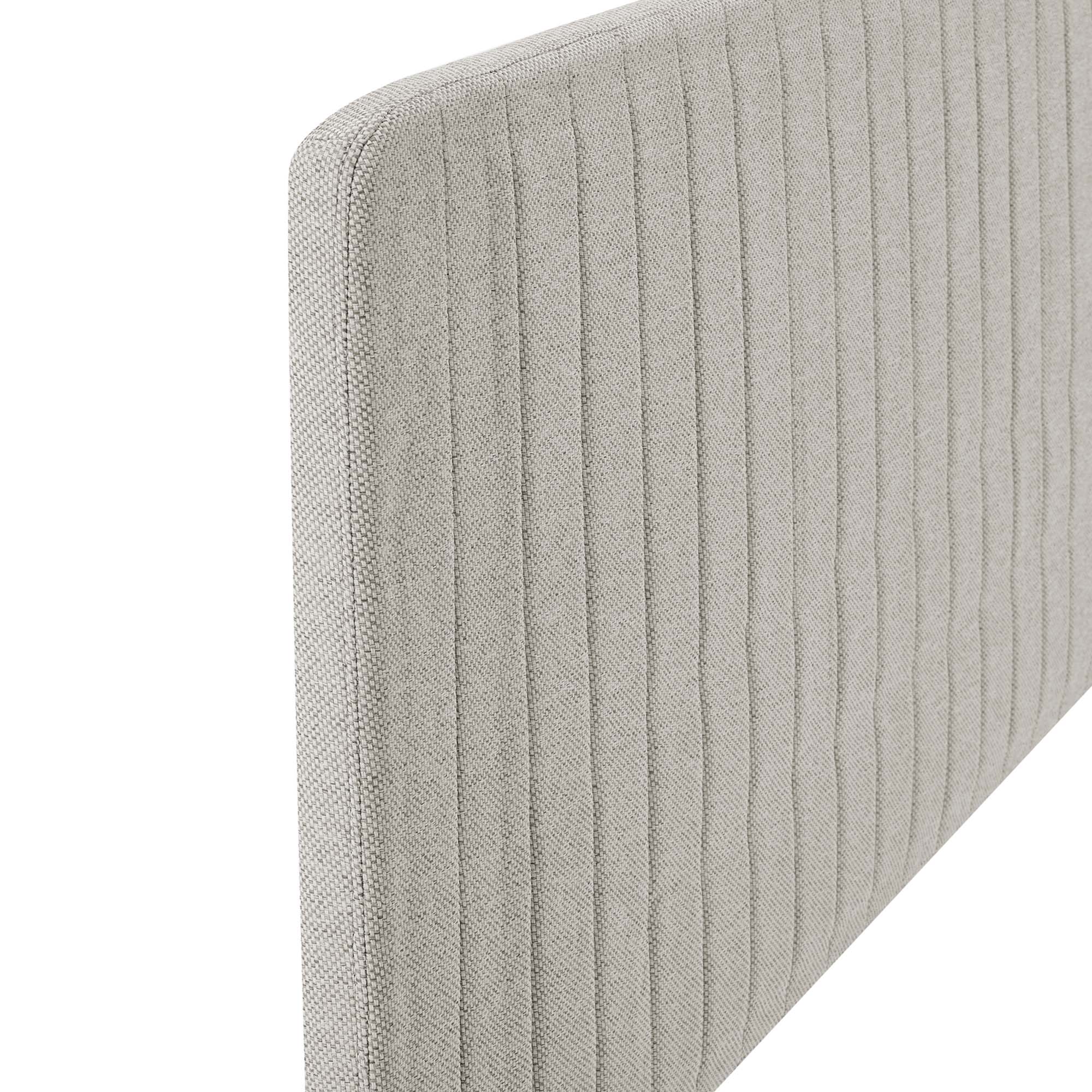 Milenna Channel Tufted Upholstered Fabric Full/Queen Headboard by Modway - Best Buy Furniture