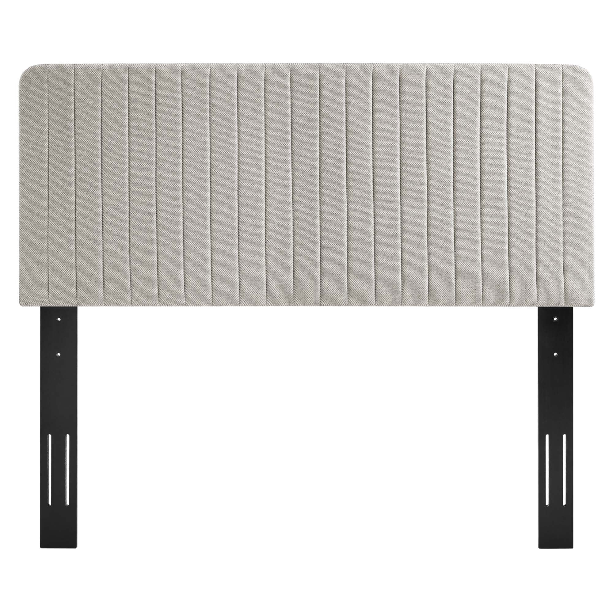 Milenna Channel Tufted Upholstered Fabric Full/Queen Headboard by Modway - Best Buy Furniture