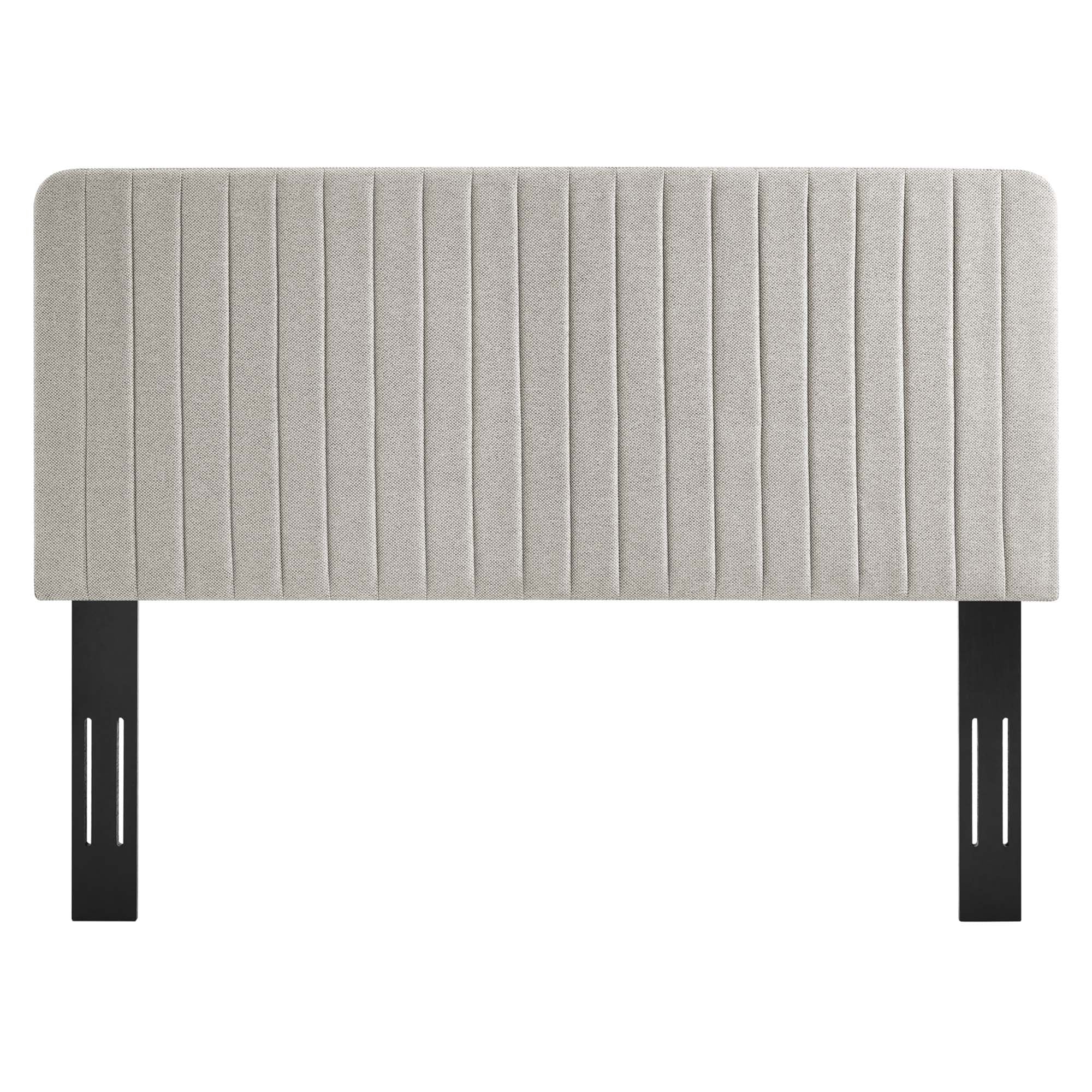 Milenna Channel Tufted Upholstered Fabric Full/Queen Headboard by Modway - Best Buy Furniture