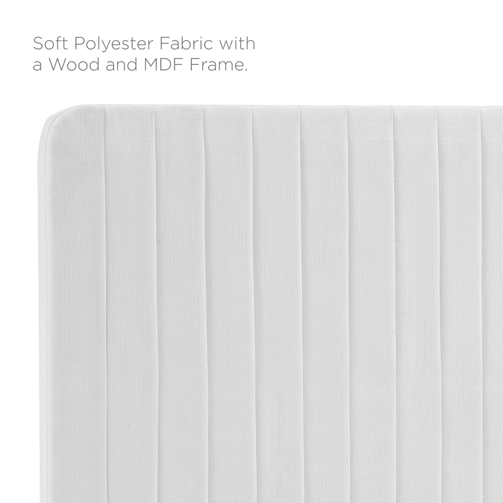 Milenna Channel Tufted Upholstered Fabric Full/Queen Headboard by Modway - Best Buy Furniture