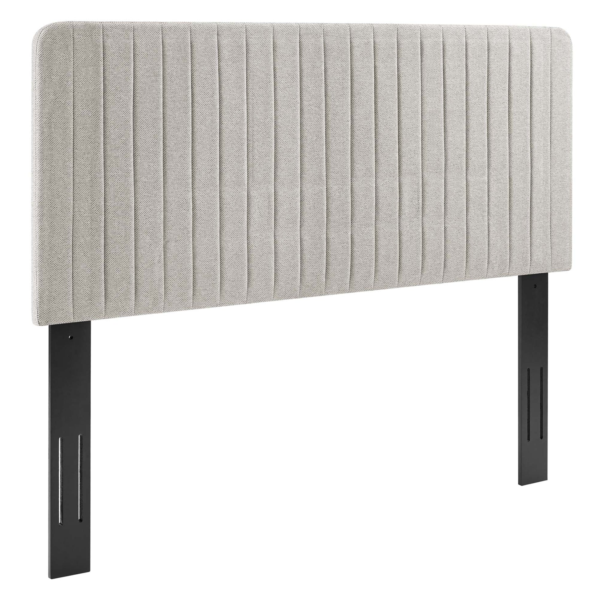 Milenna Channel Tufted Upholstered Fabric King/California King Headboard by Modway - Best Buy Furniture