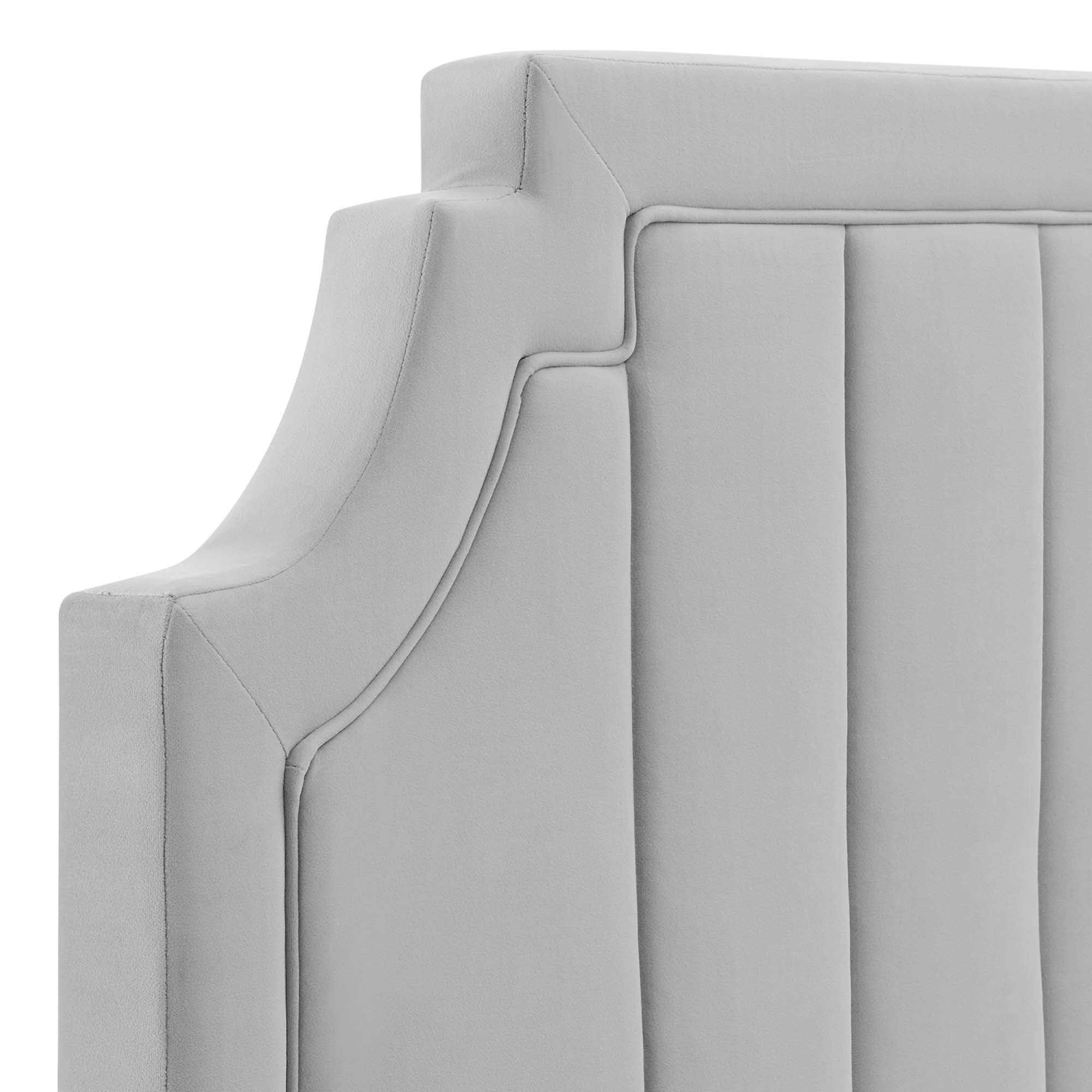 Alyona Channel Tufted Performance Velvet Full/Queen Headboard by Modway - Best Buy Furniture