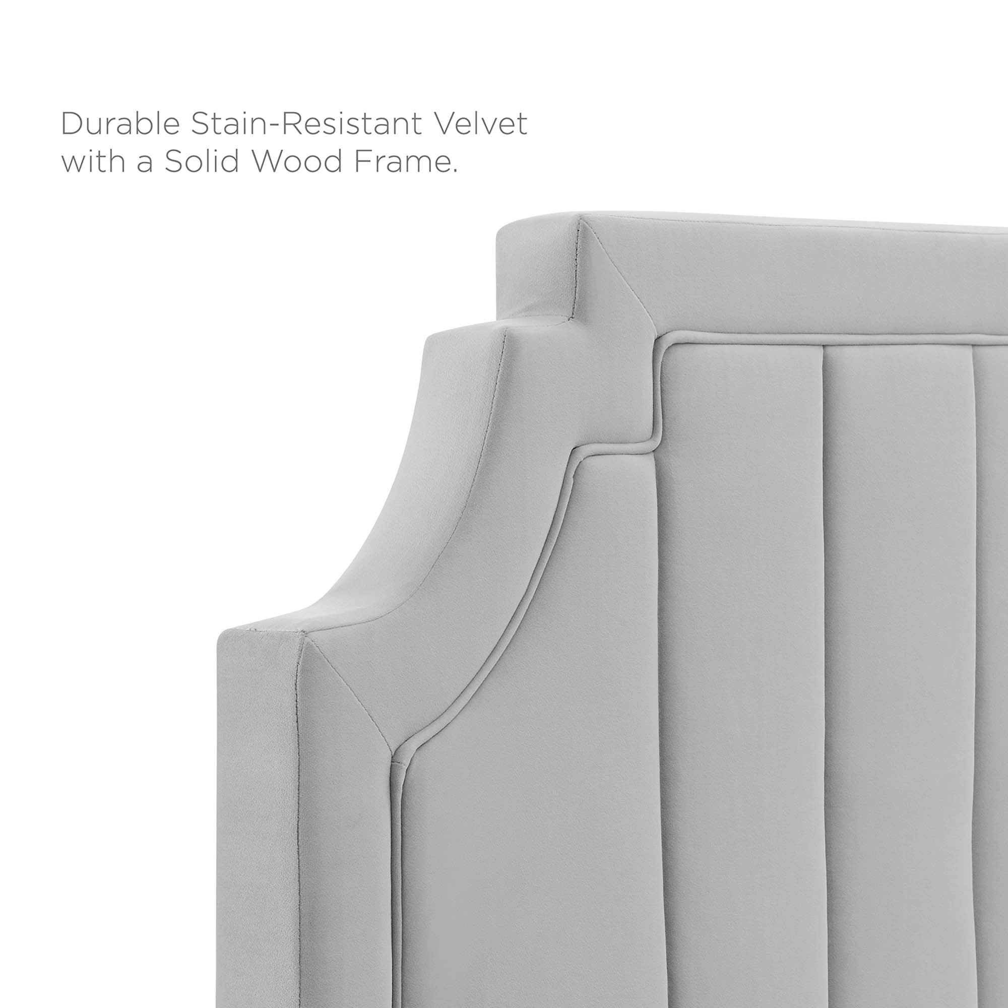 Alyona Channel Tufted Performance Velvet Full/Queen Headboard by Modway