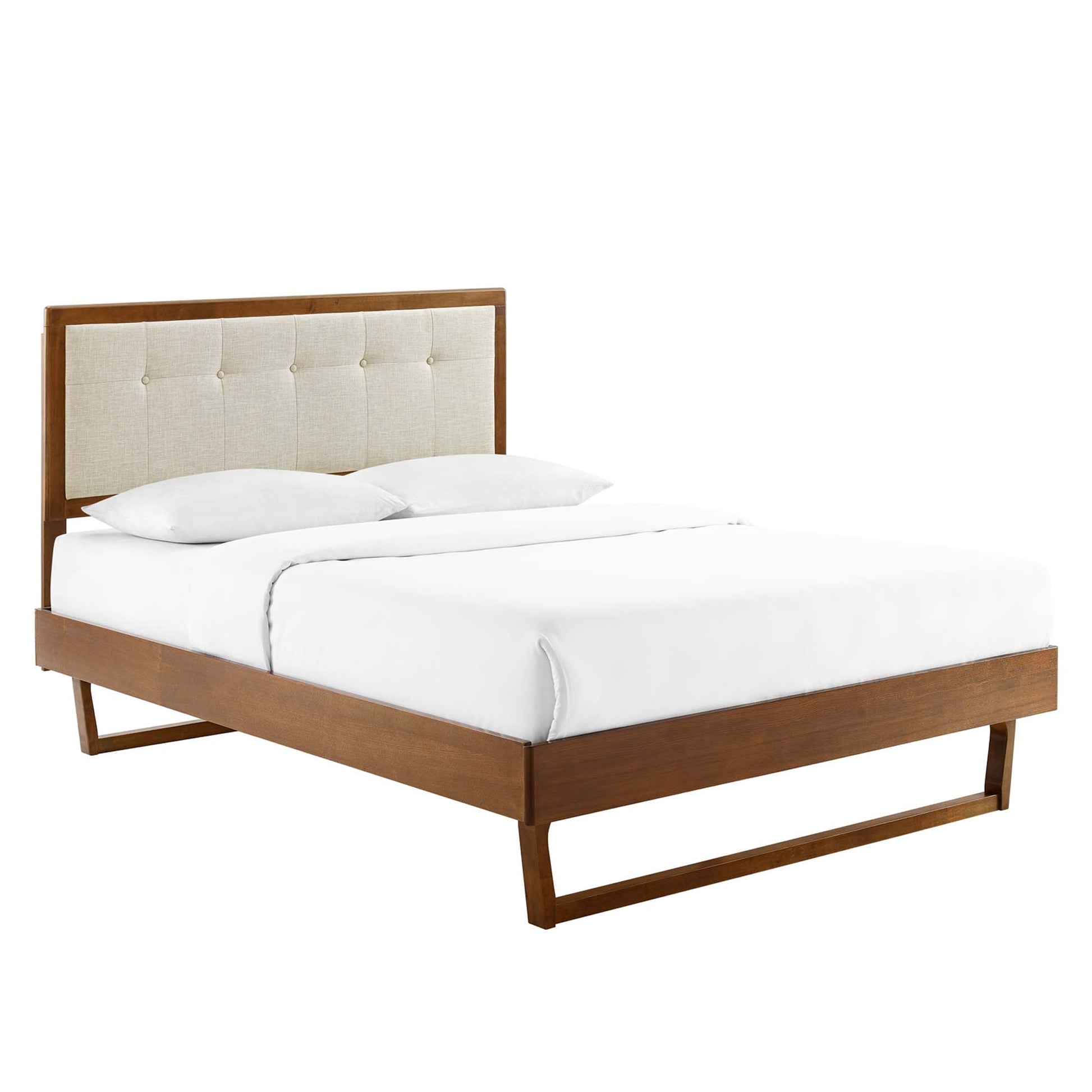 Willow Wood Queen Platform Bed With Angular Frame by Modway - Best Buy Furniture