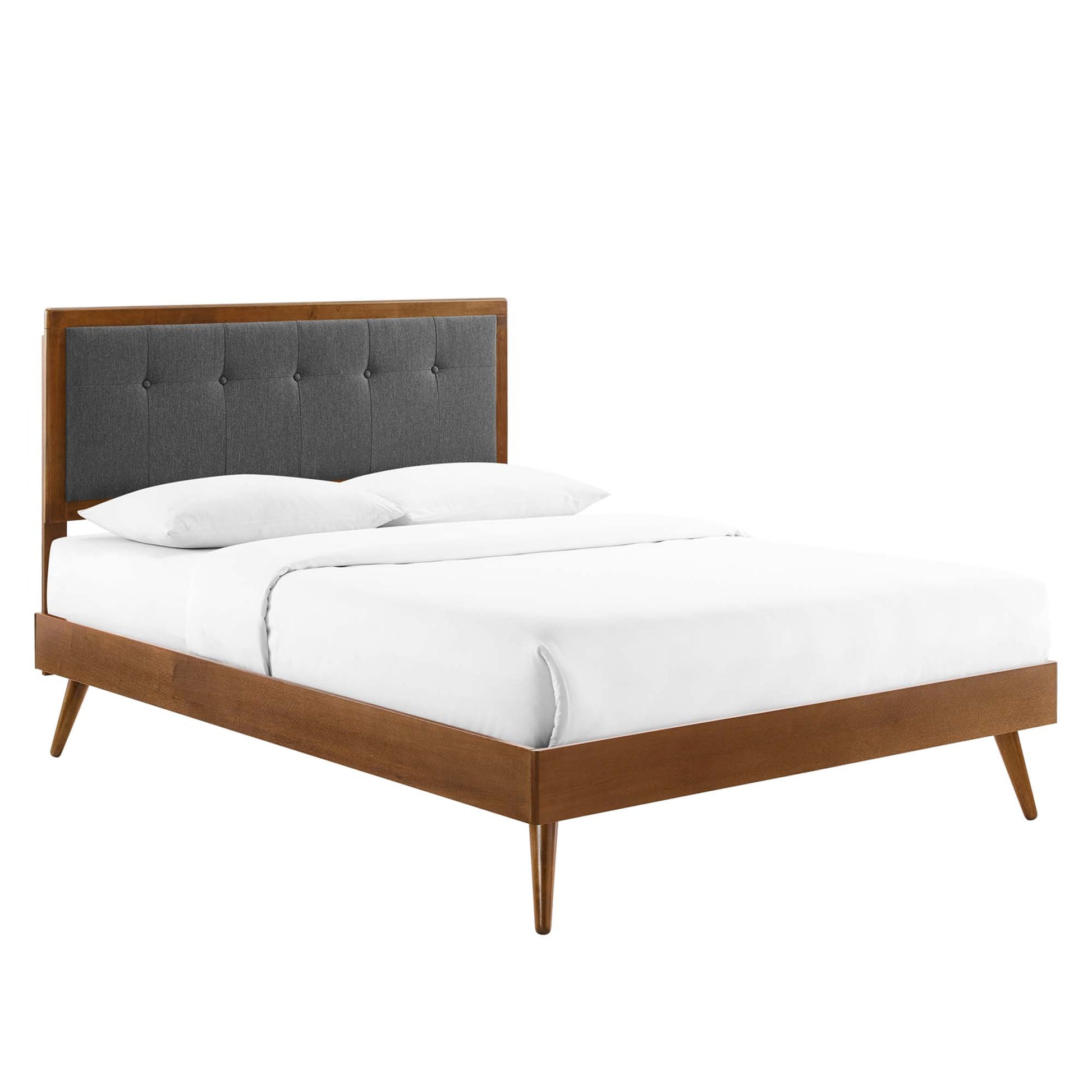 Willow Wood Queen Platform Bed With Splayed Legs by Modway - Best Buy Furniture