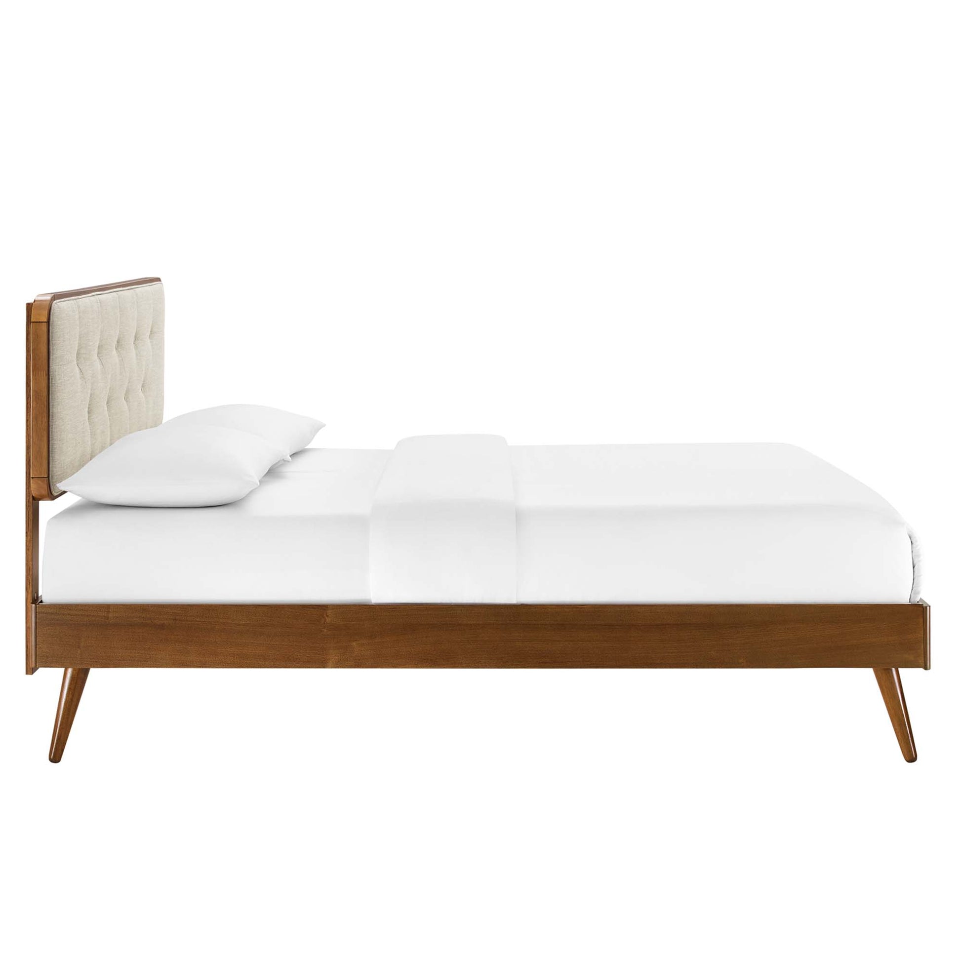 Bridgette Wood Queen Platform Bed With Splayed Legs by Modway - Best Buy Furniture