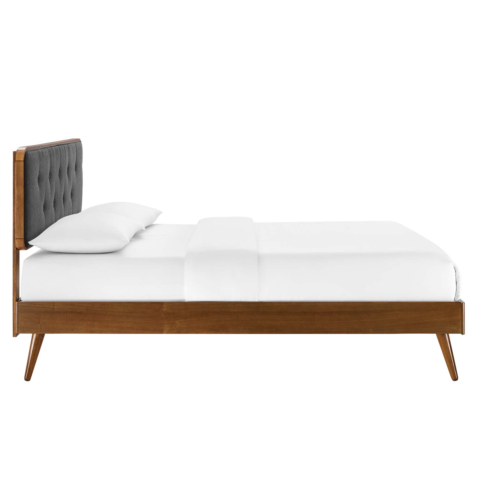 Bridgette Wood Queen Platform Bed With Splayed Legs by Modway - Best Buy Furniture