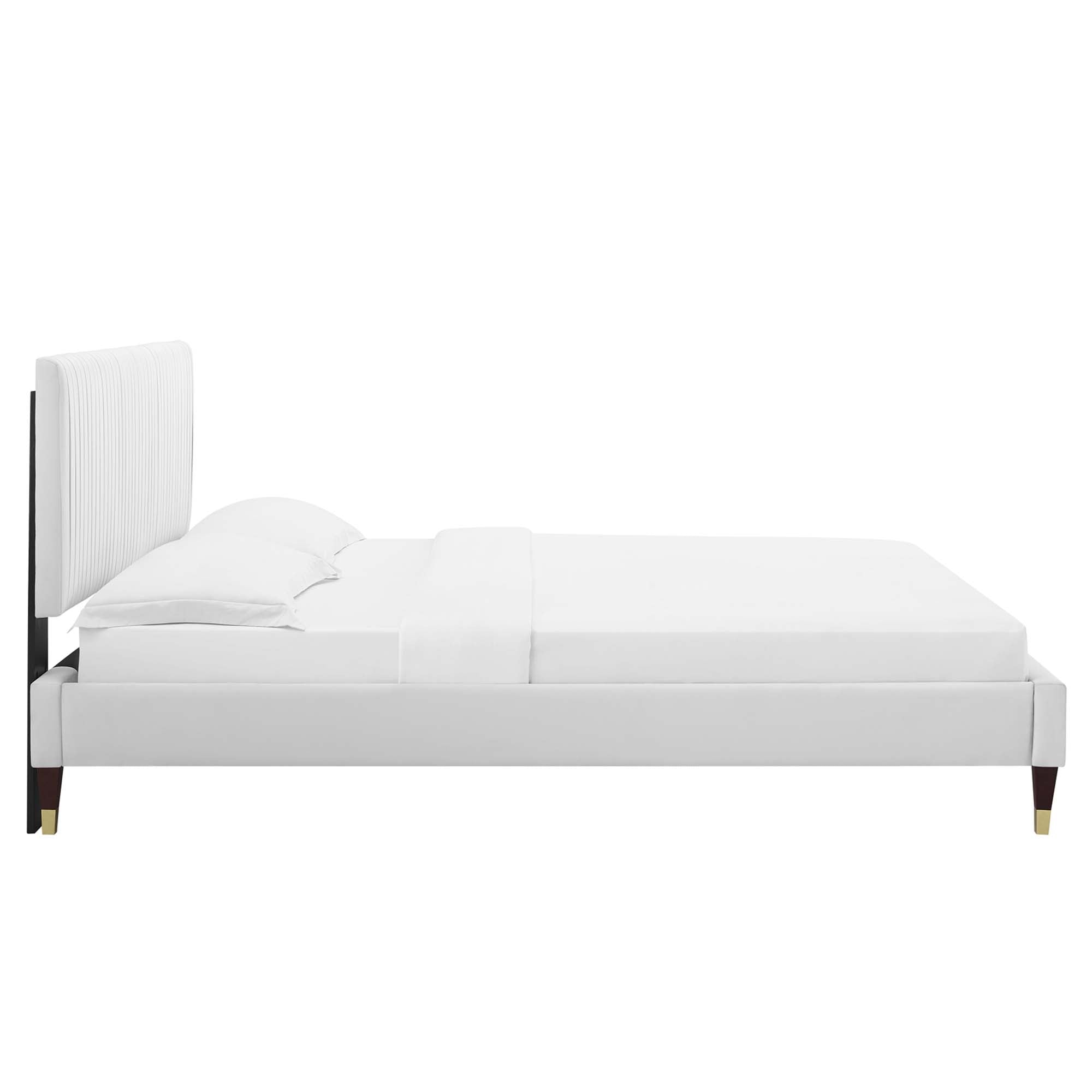 Peyton Performance Velvet Queen Platform Bed by Modway - Best Buy Furniture