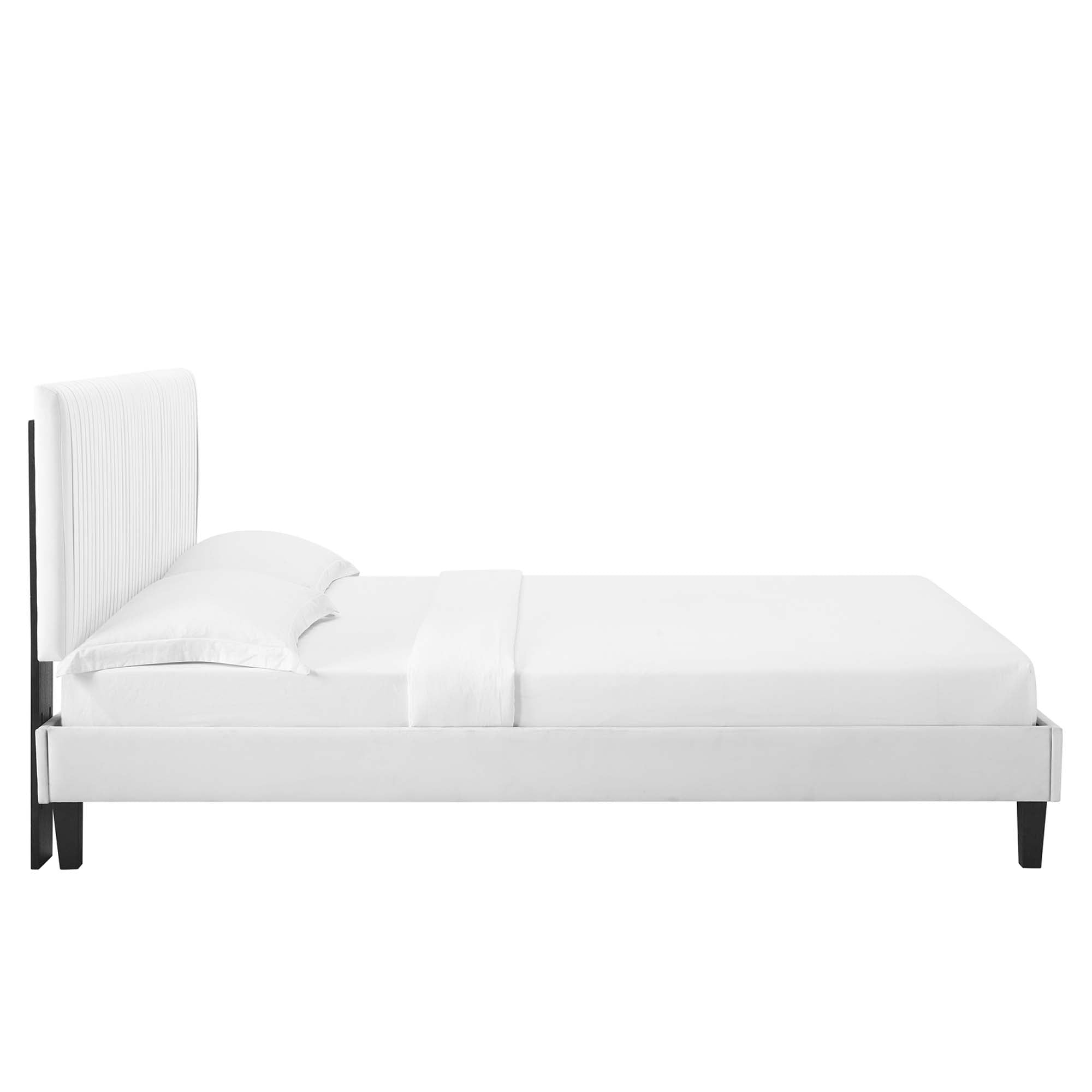 Peyton Performance Velvet Queen Platform Bed by Modway - Best Buy Furniture