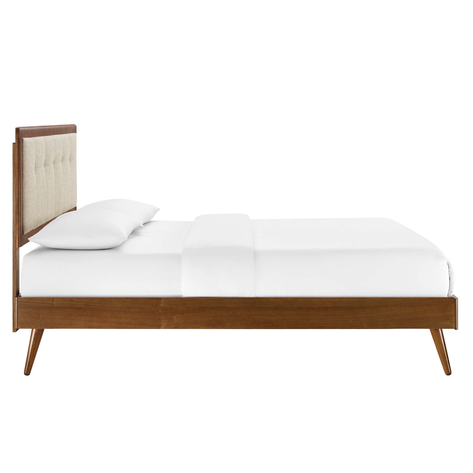 Willow Wood Full Platform Bed With Splayed Legs by Modway - Best Buy Furniture