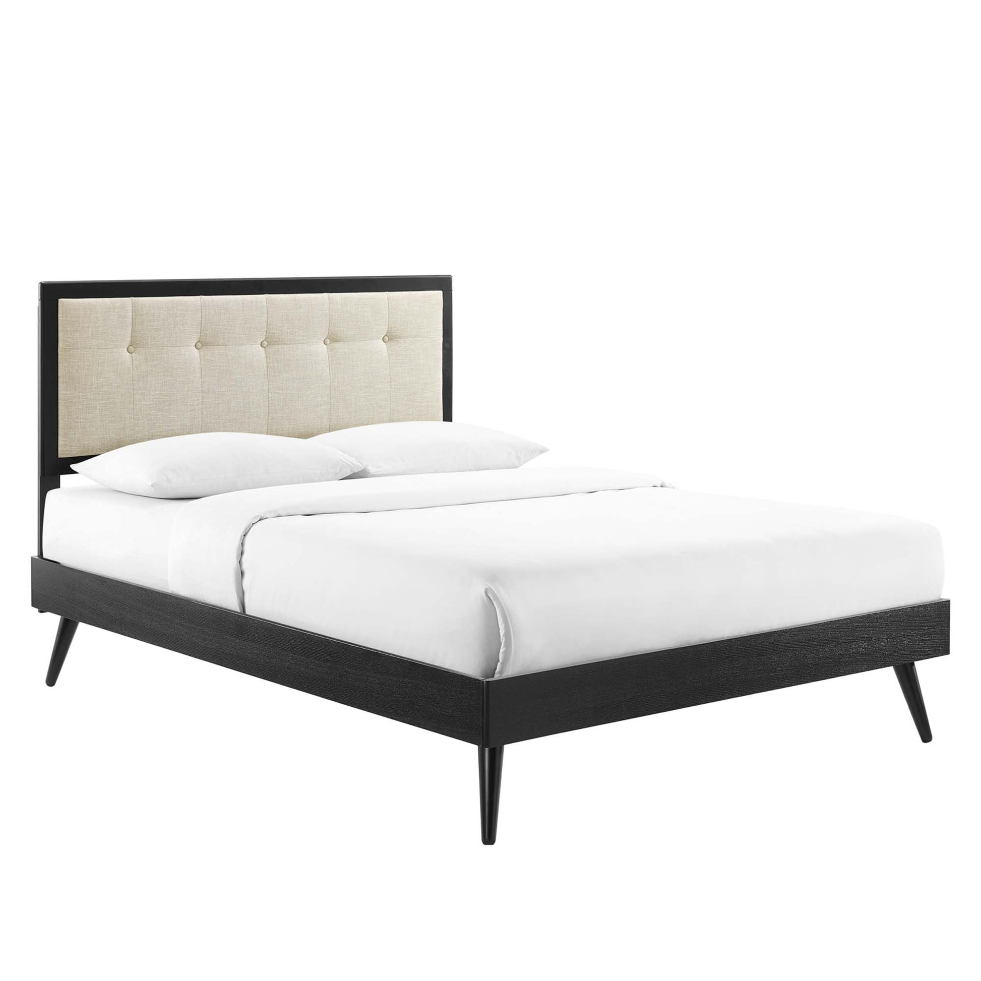 Willow Wood King Platform Bed With Splayed Legs by Modway - Best Buy Furniture