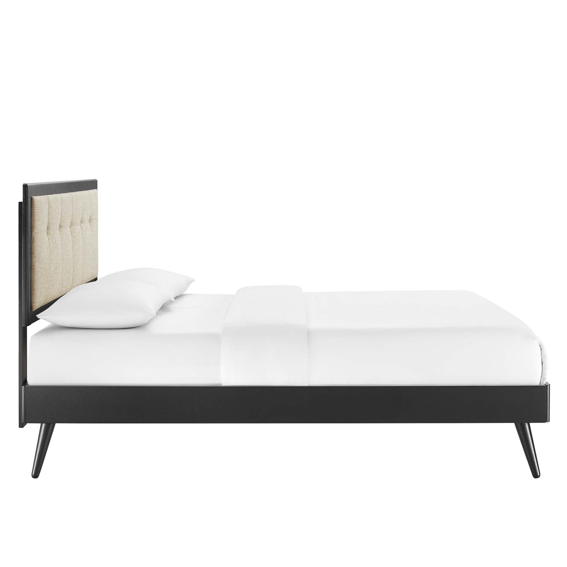 Willow Wood King Platform Bed With Splayed Legs by Modway - Best Buy Furniture
