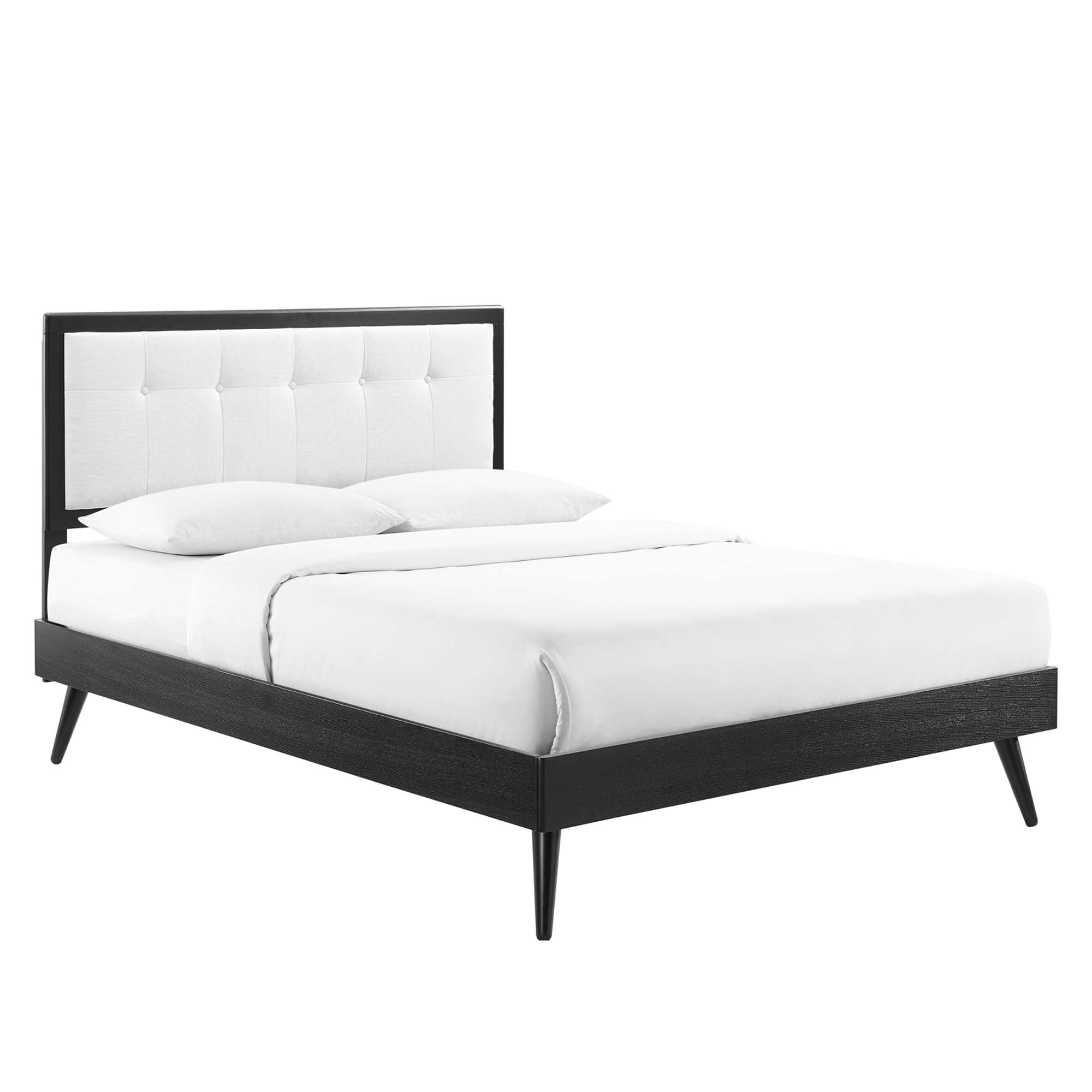 Willow Wood King Platform Bed With Splayed Legs by Modway - Best Buy Furniture