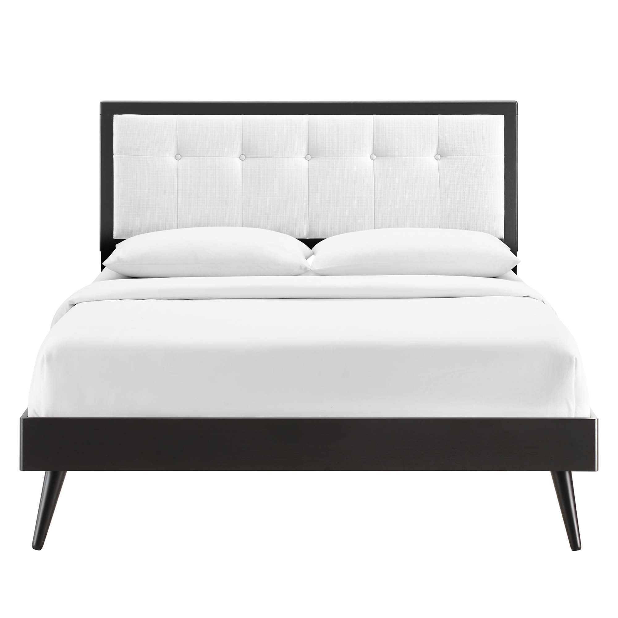 Willow Wood King Platform Bed With Splayed Legs by Modway - Best Buy Furniture