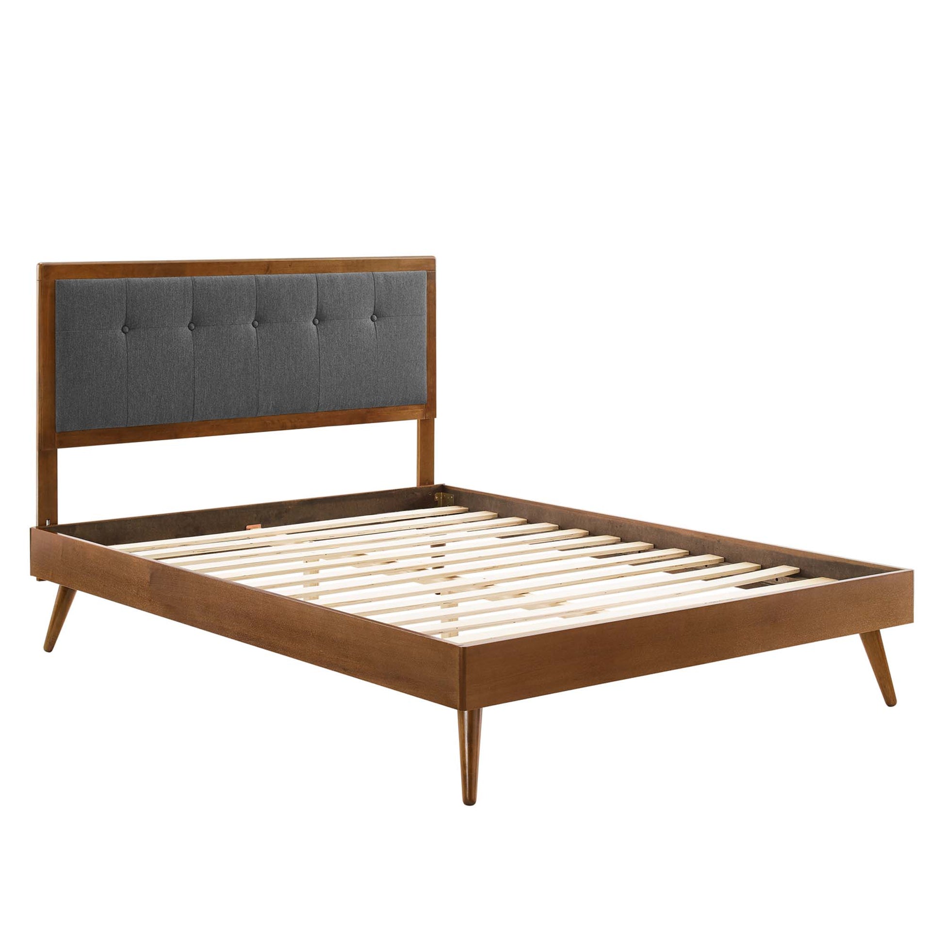 Willow Wood King Platform Bed With Splayed Legs by Modway - Best Buy Furniture