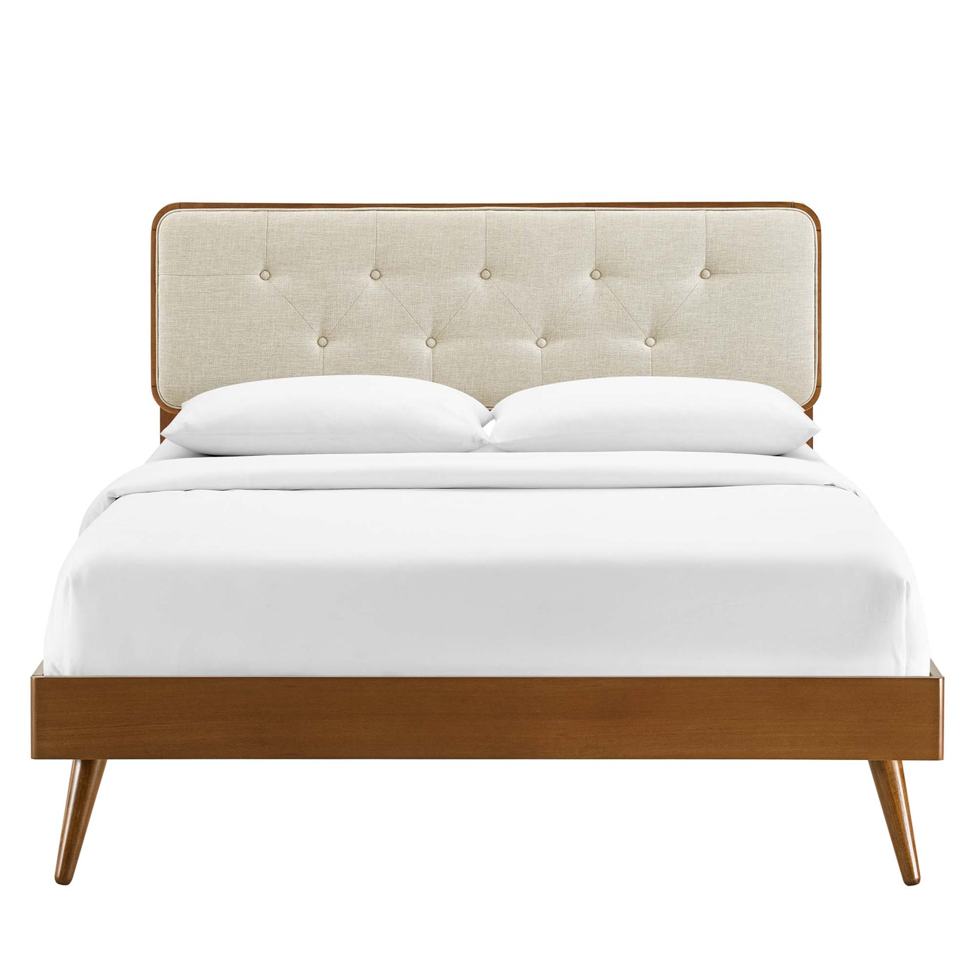Bridgette Wood Full Platform Bed With Splayed Legs by Modway - Best Buy Furniture