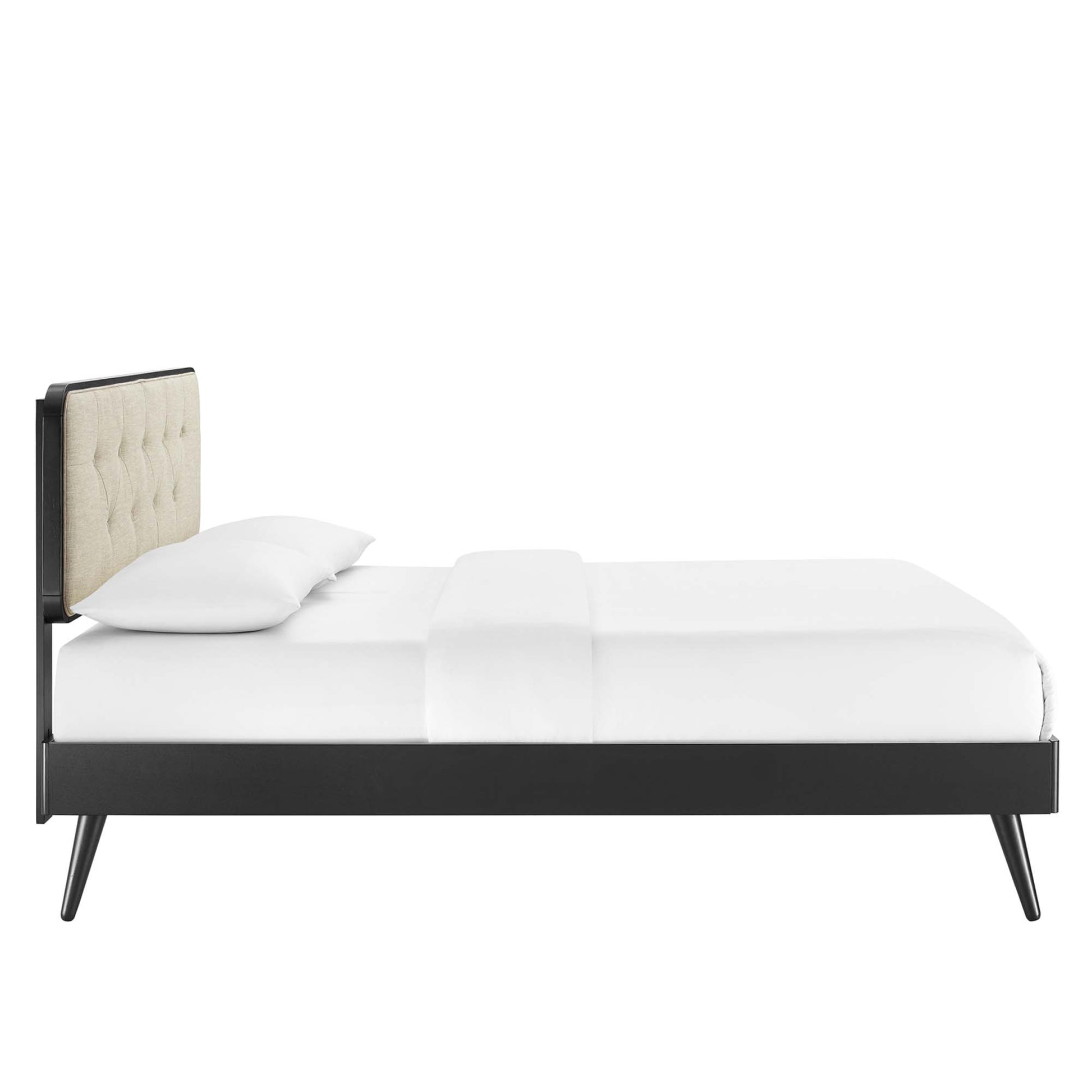 Bridgette Wood King Platform Bed With Splayed Legs by Modway - Best Buy Furniture