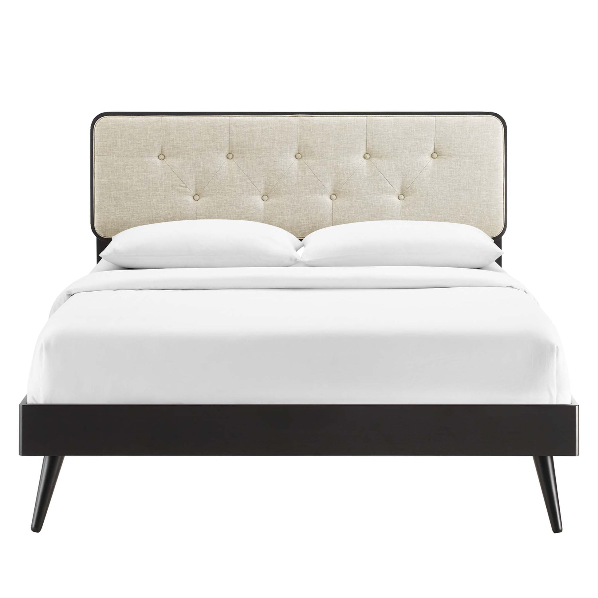 Bridgette Wood King Platform Bed With Splayed Legs by Modway - Best Buy Furniture