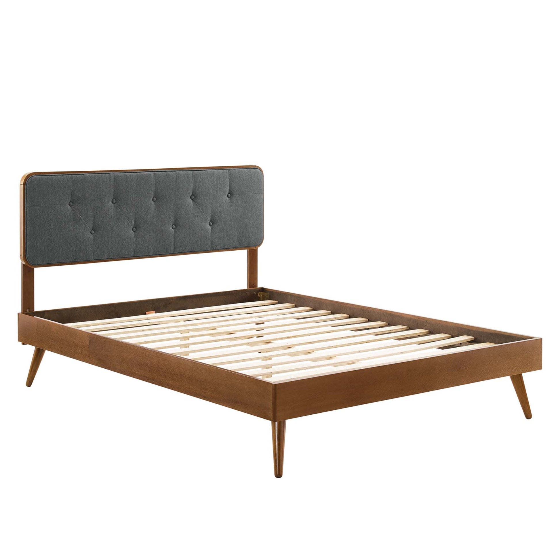 Bridgette Wood King Platform Bed With Splayed Legs by Modway - Best Buy Furniture