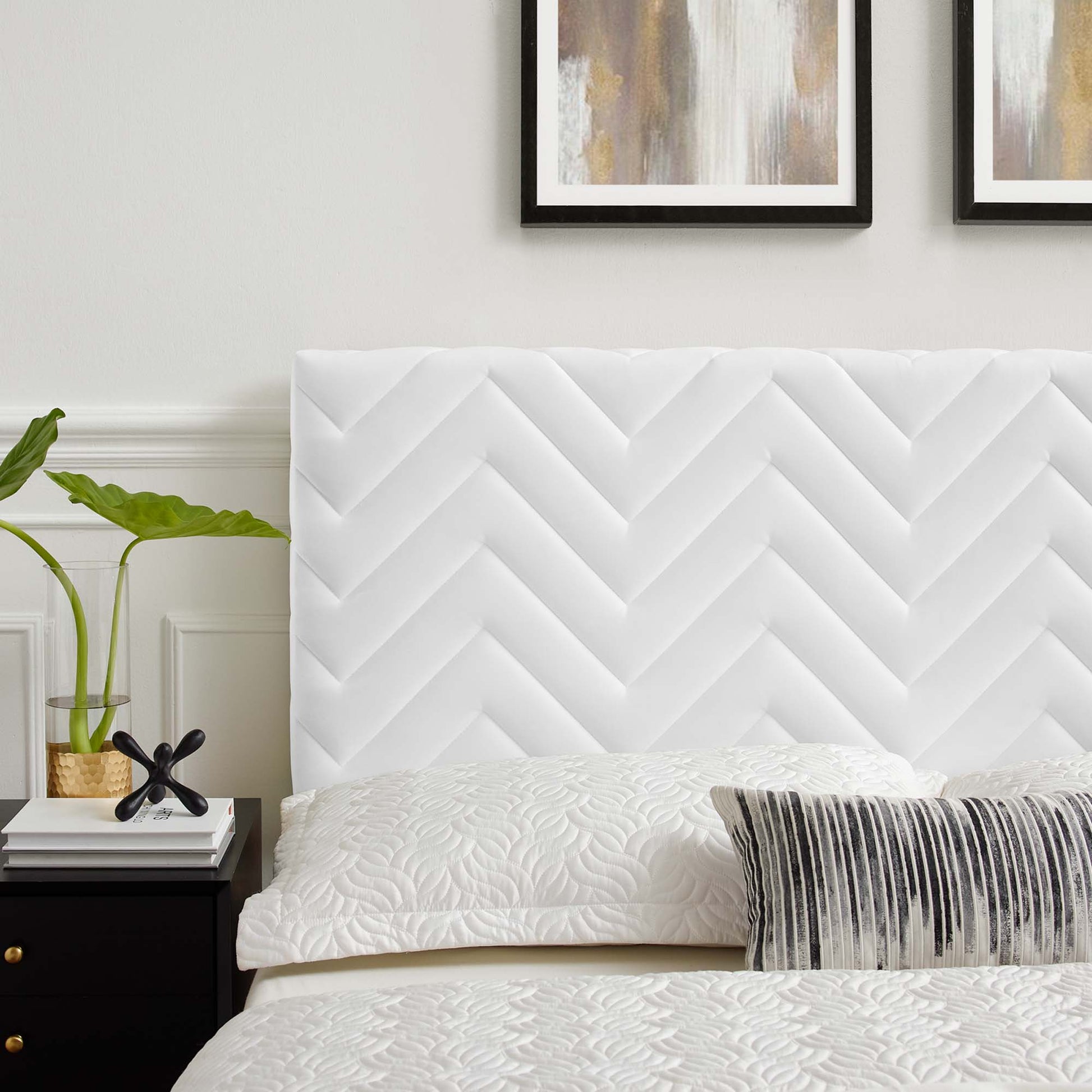 Mercy Chevron Tufted Performance Velvet Twin Headboard by Modway - Best Buy Furniture