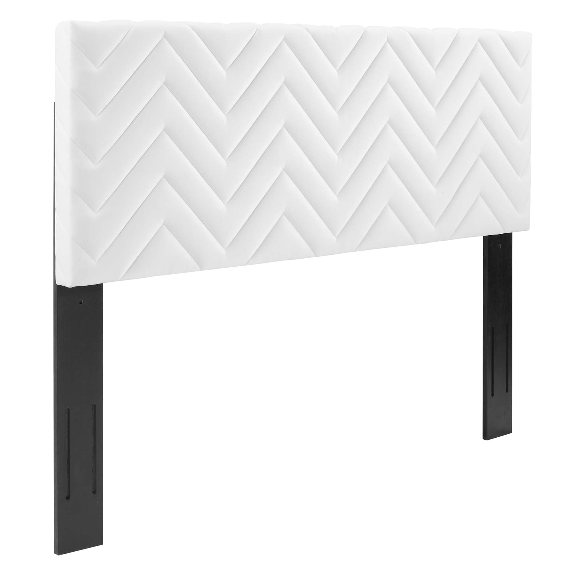 Mercy Chevron Tufted Performance Velvet Full/Queen Headboard by Modway - Best Buy Furniture