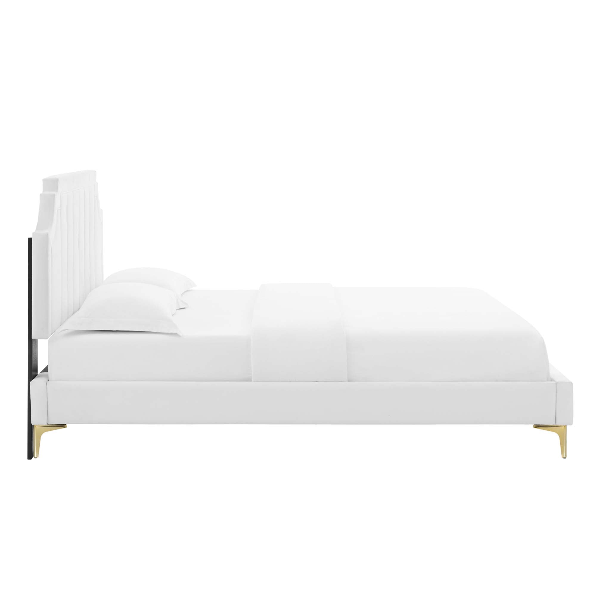 Sienna Performance Velvet Queen Platform Bed by Modway - Best Buy Furniture