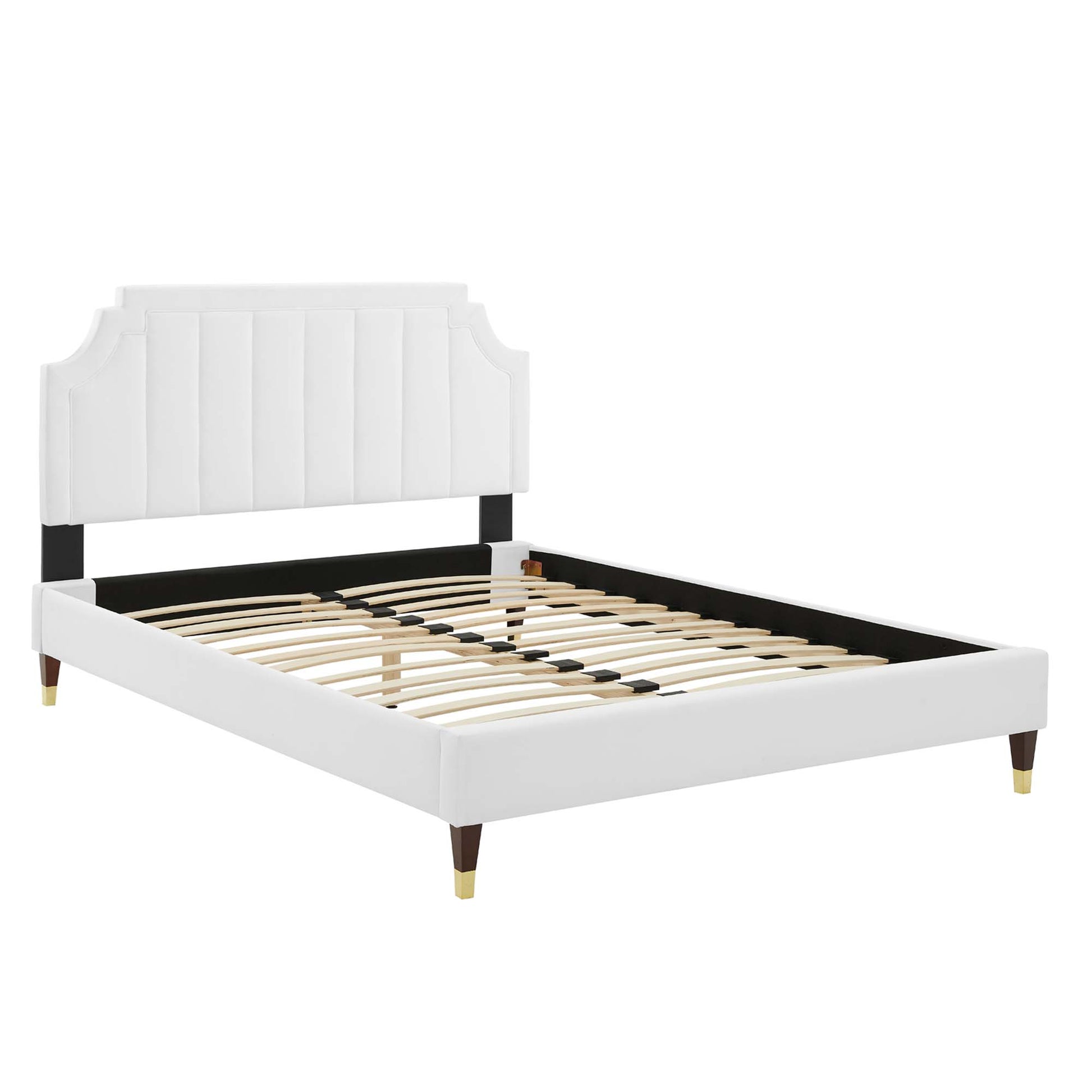 Sienna Performance Velvet Queen Platform Bed by Modway - Best Buy Furniture