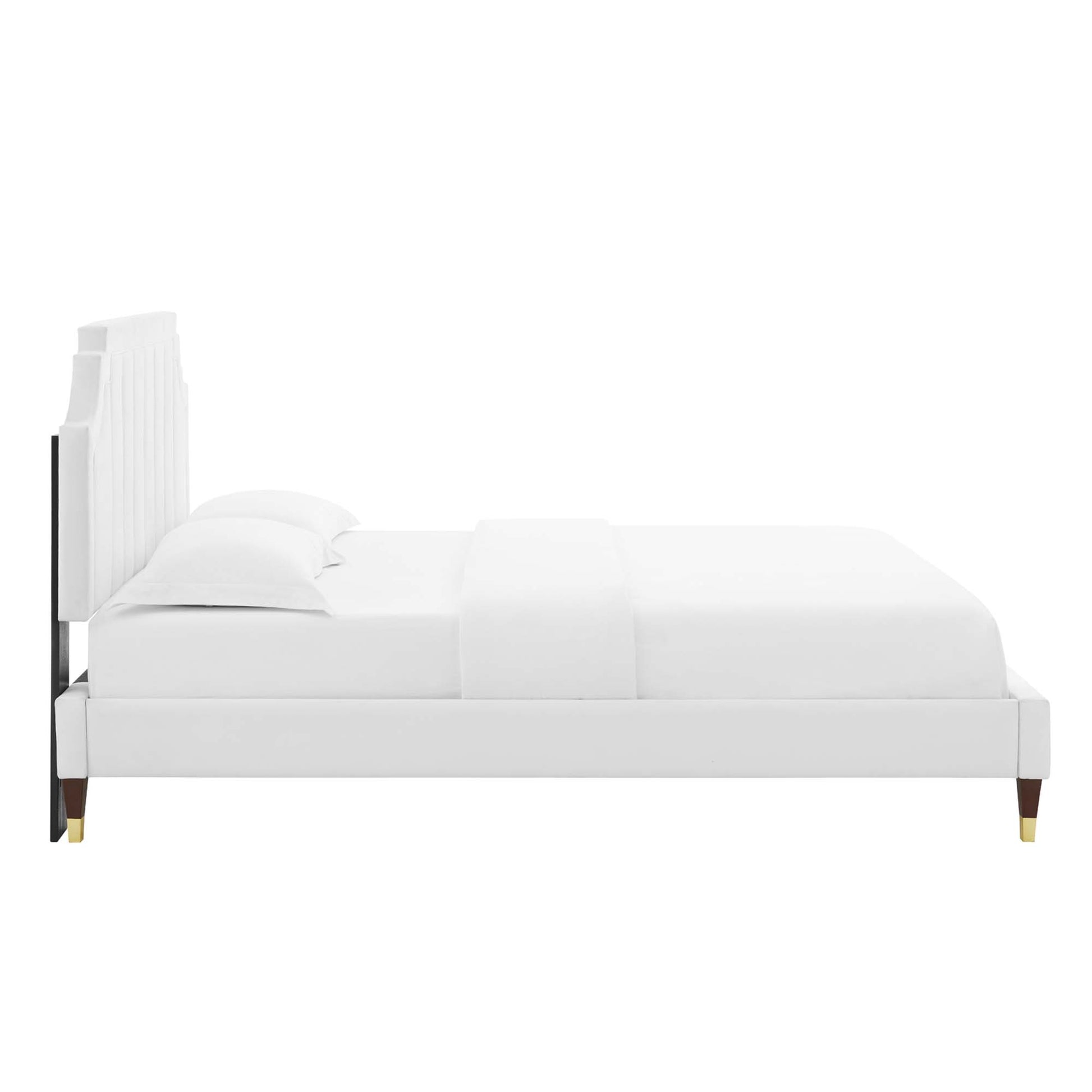 Sienna Performance Velvet Queen Platform Bed by Modway - Best Buy Furniture